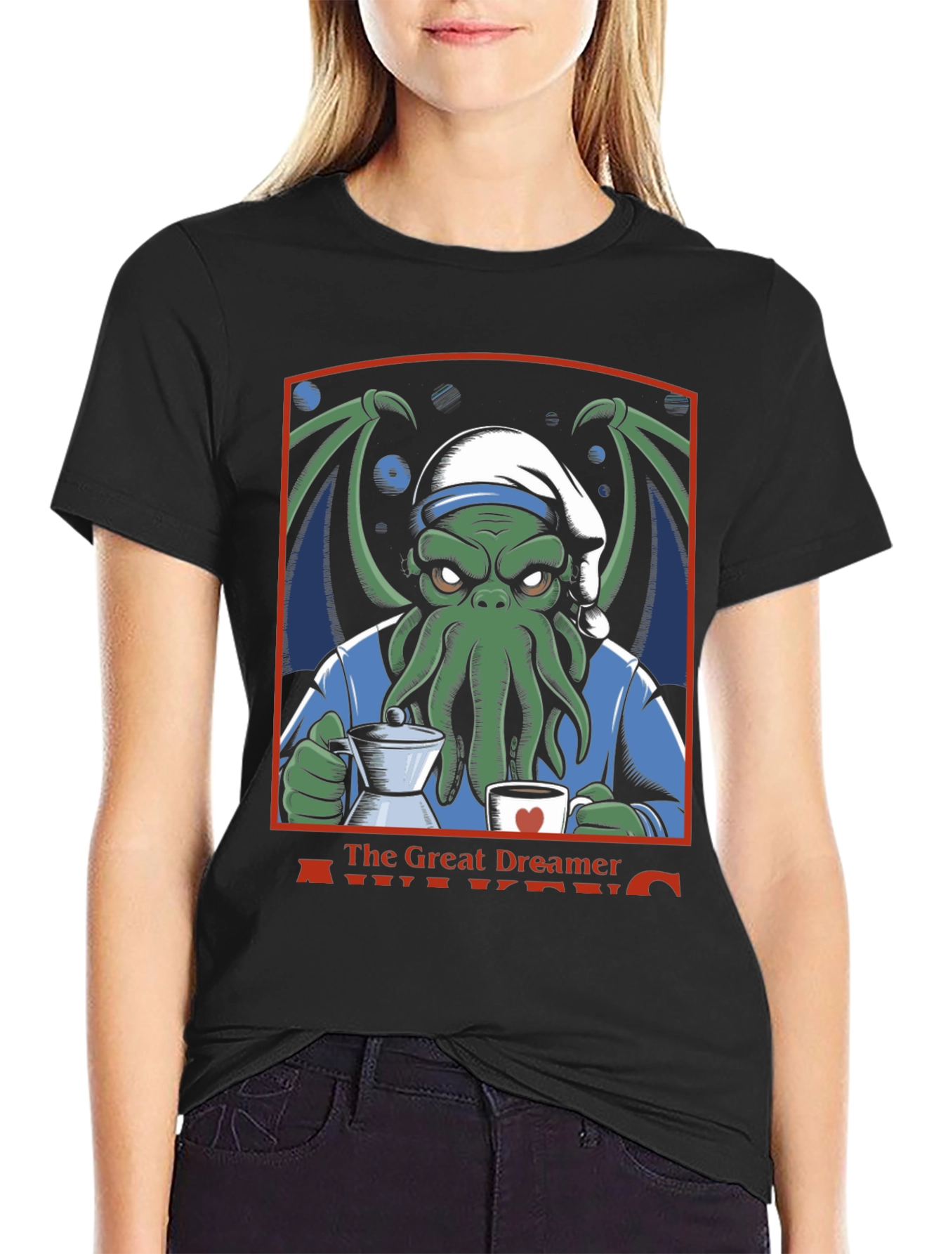 The Great Dreamer Awakens Cthulhu Coffee T-Shirt