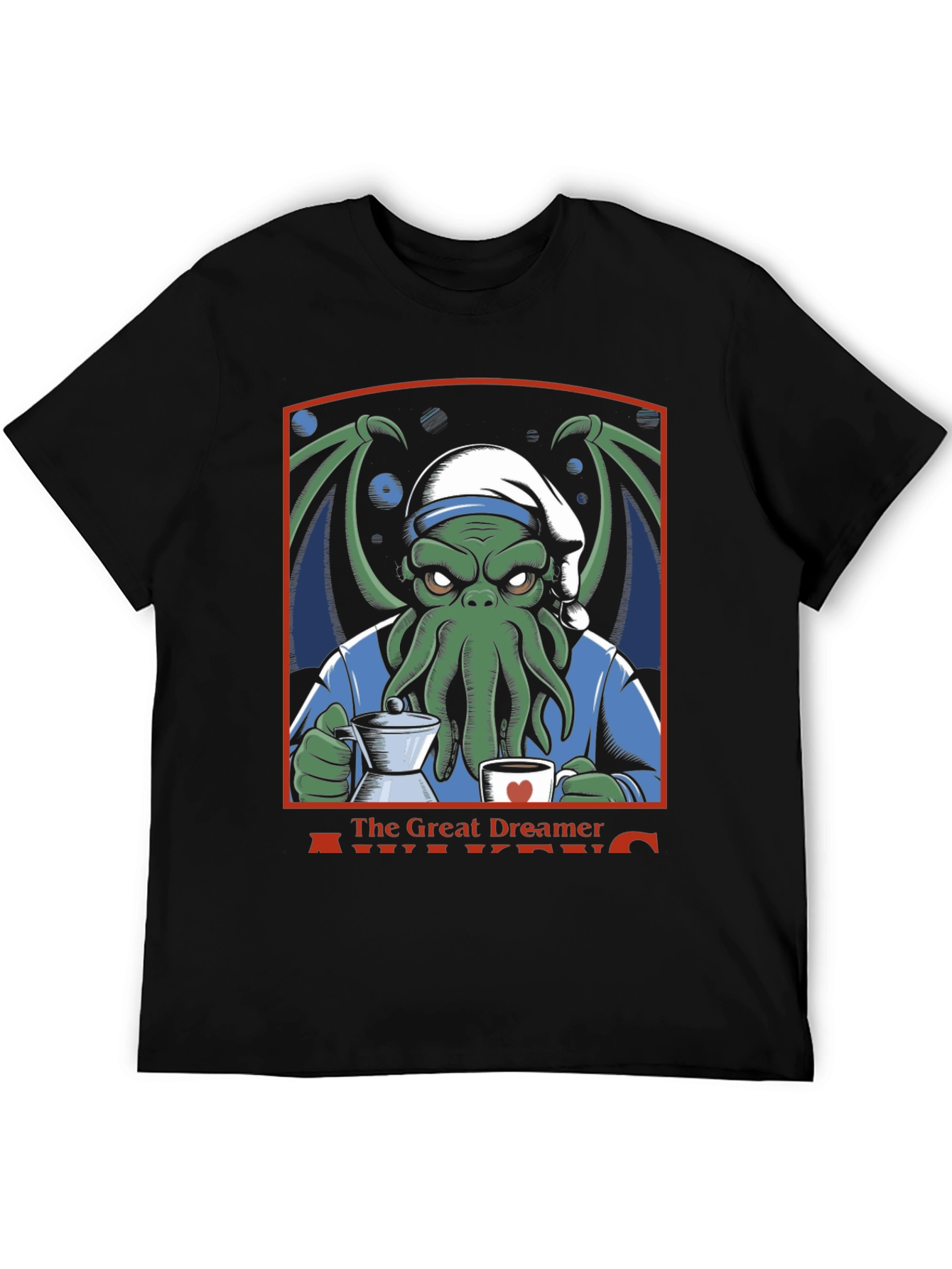The Great Dreamer Awakens Cthulhu Coffee T-Shirt