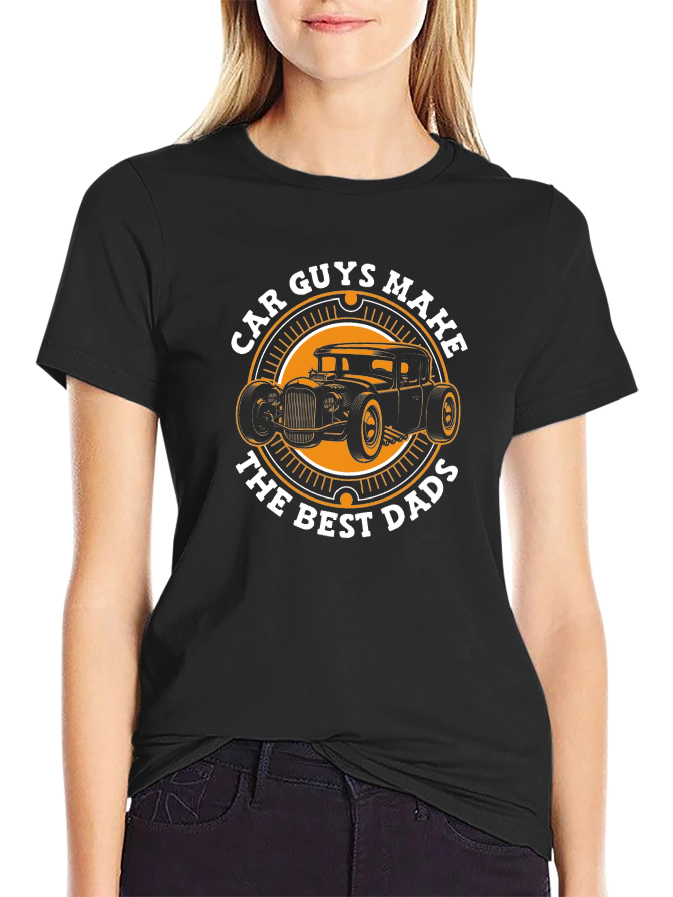 Car Guys Best Dads Black Graphic Tee