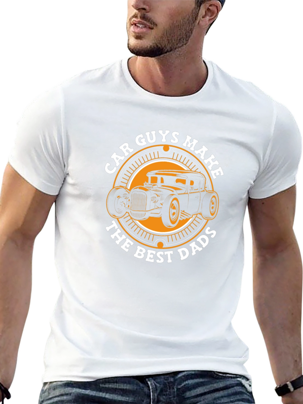 Car Guys Best Dads Black Graphic Tee