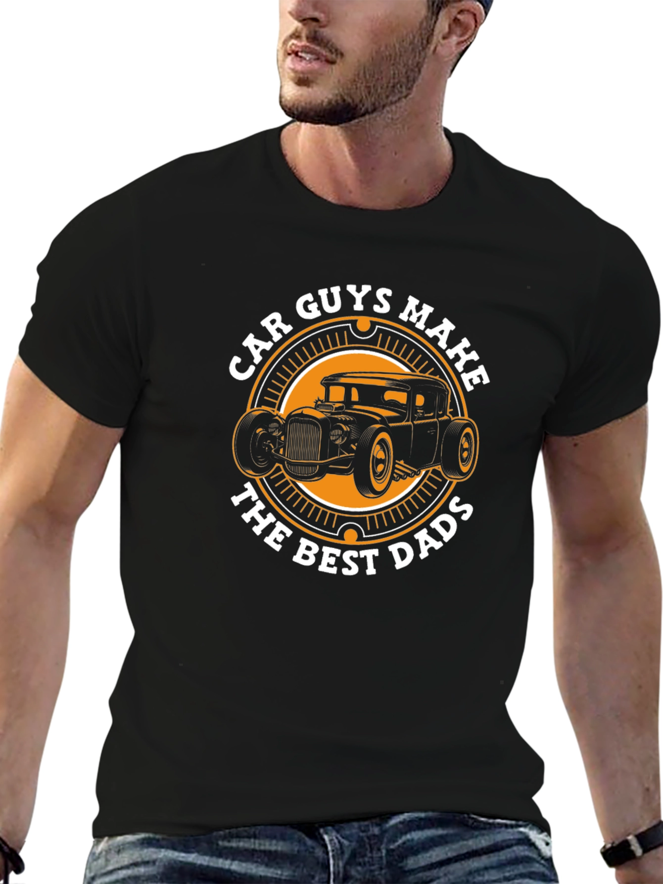 Car Guys Best Dads Black Graphic Tee