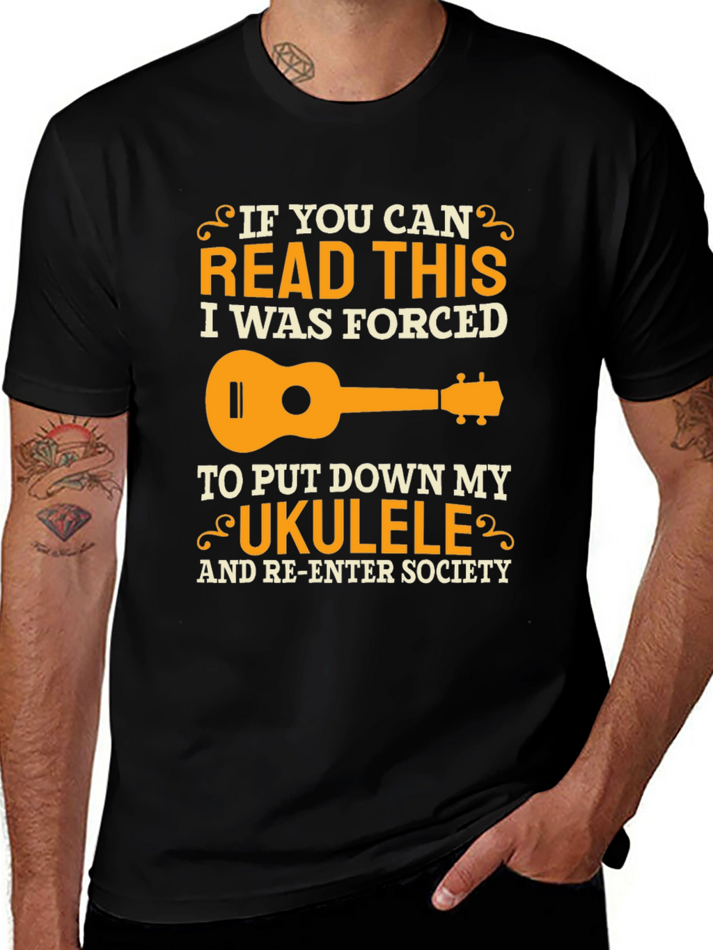 Ukulele Forced to Re-Enter Society T-Shirt
