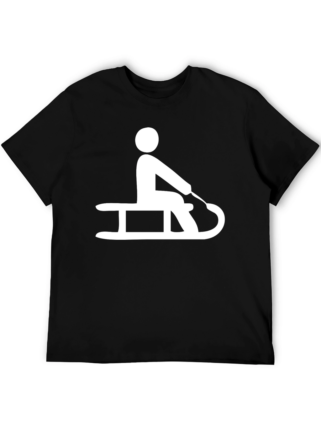 Sledding T-Shirt: Black Graphic Tee