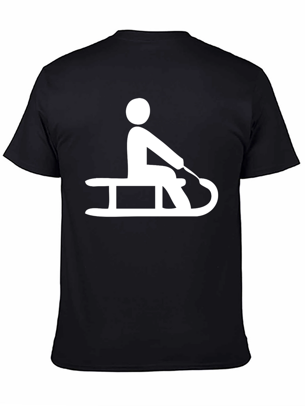 Sledding T-Shirt: Black Graphic Tee