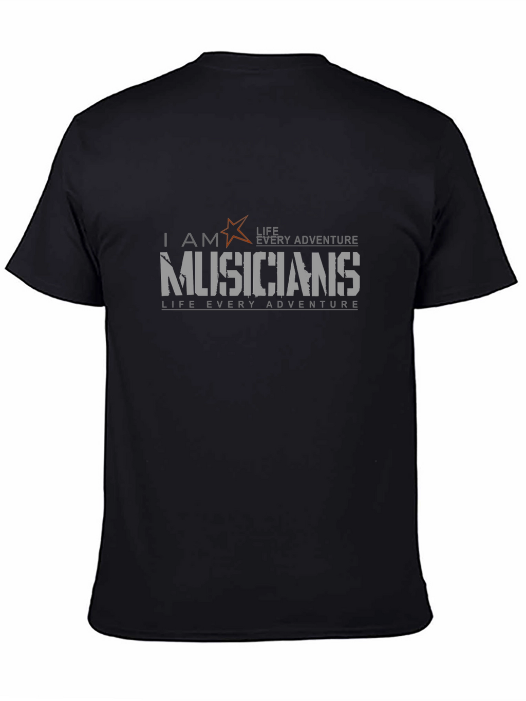 Musicians Life Adventure Black T-Shirt
