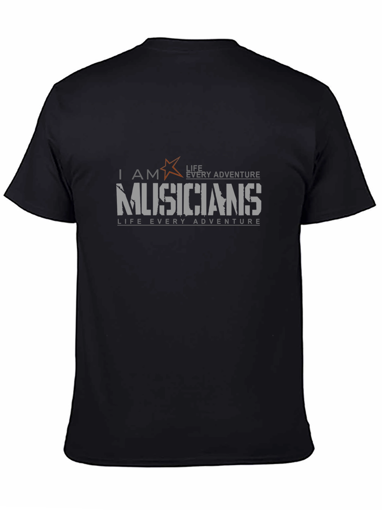 Musicians Life Adventure Black T-Shirt