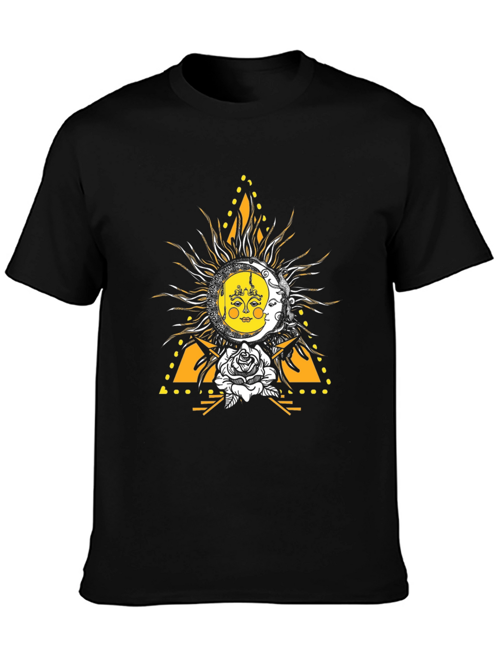 Celestial Sun and Moon Graphic T-Shirt