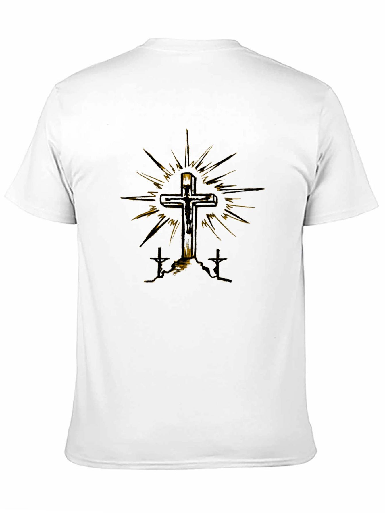 Cross Graphic Tee - Religious Design T-Shirt