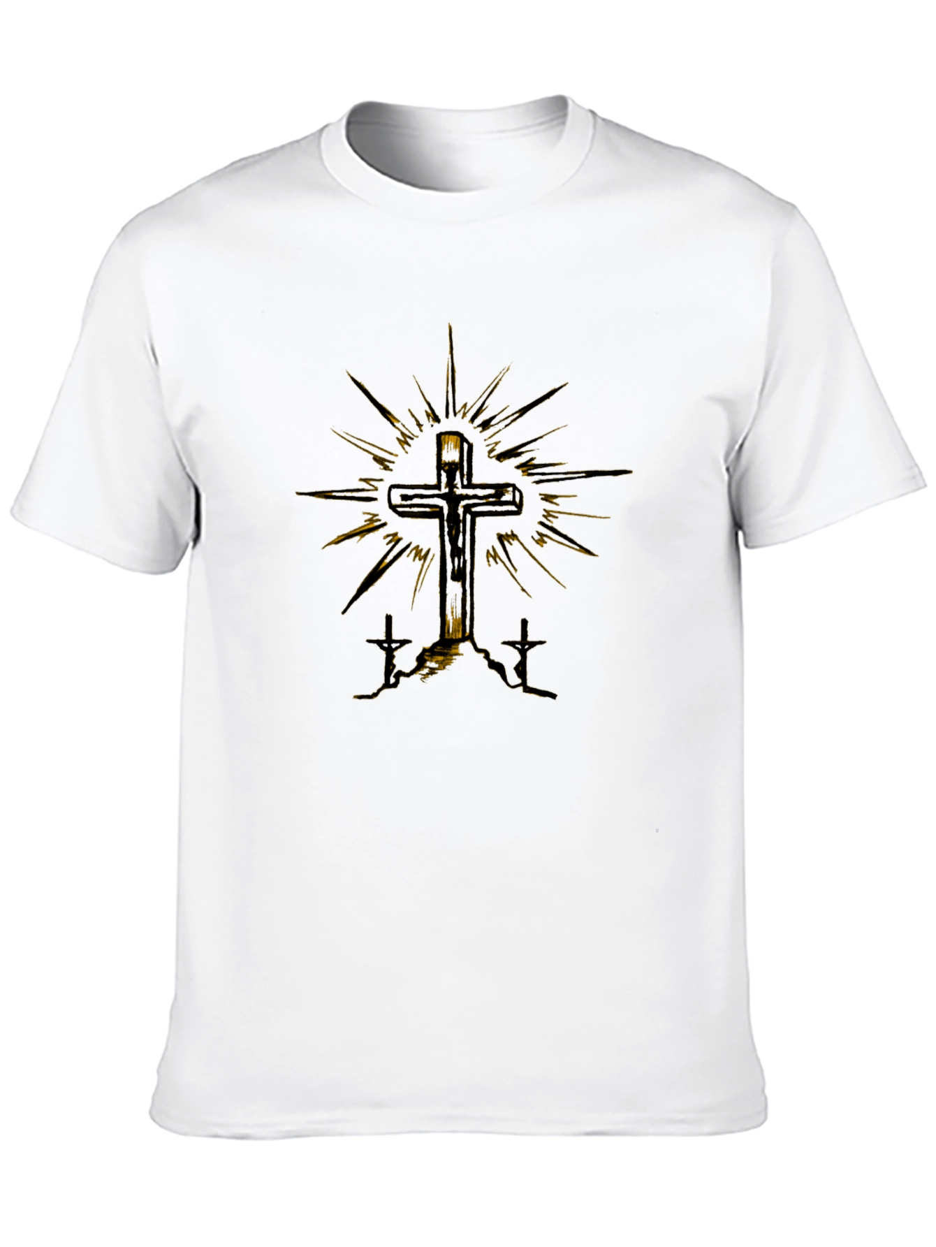 Cross Graphic Tee - Religious Design T-Shirt