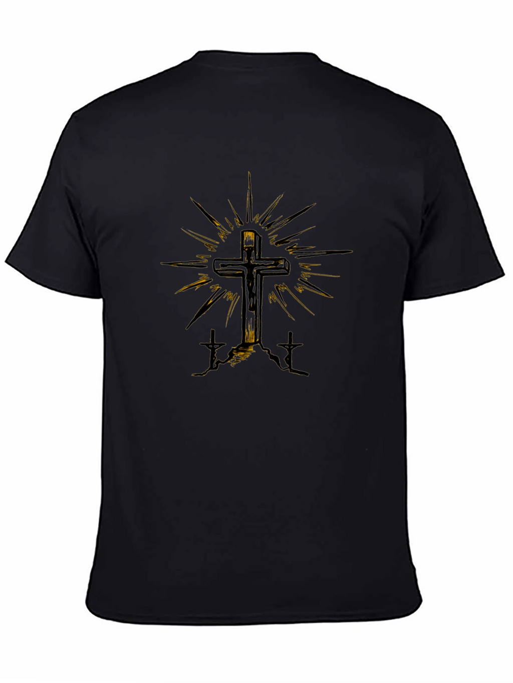 Cross Graphic Tee - Religious Design T-Shirt