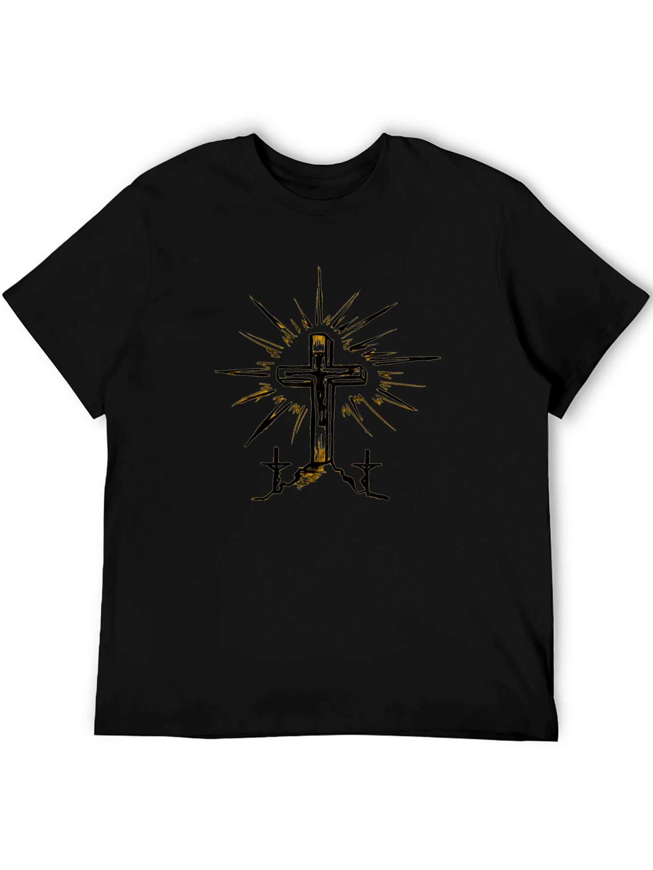Cross Graphic Tee - Religious Design T-Shirt