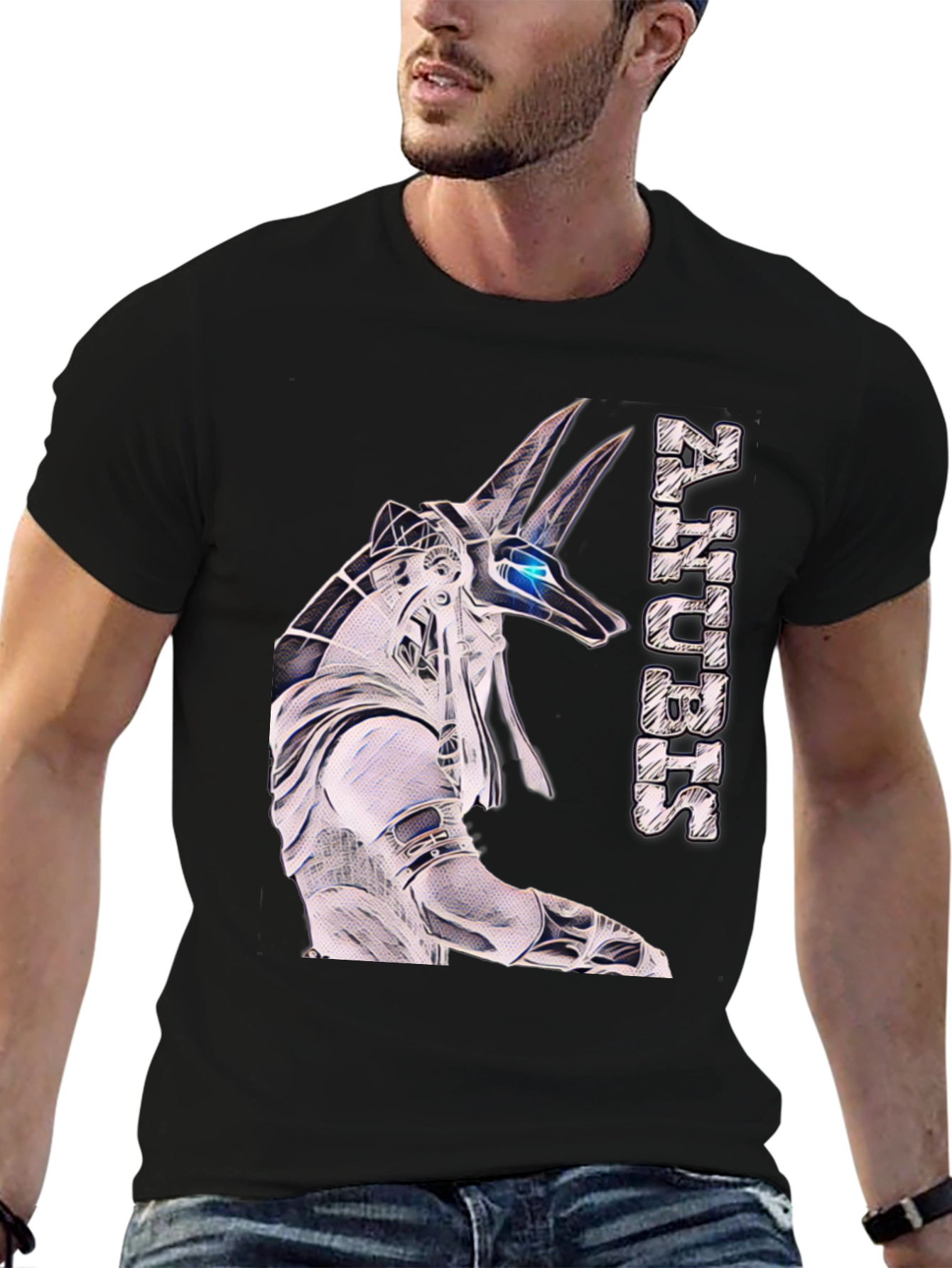 Anubis Graphic Tee - Egyptian God Style