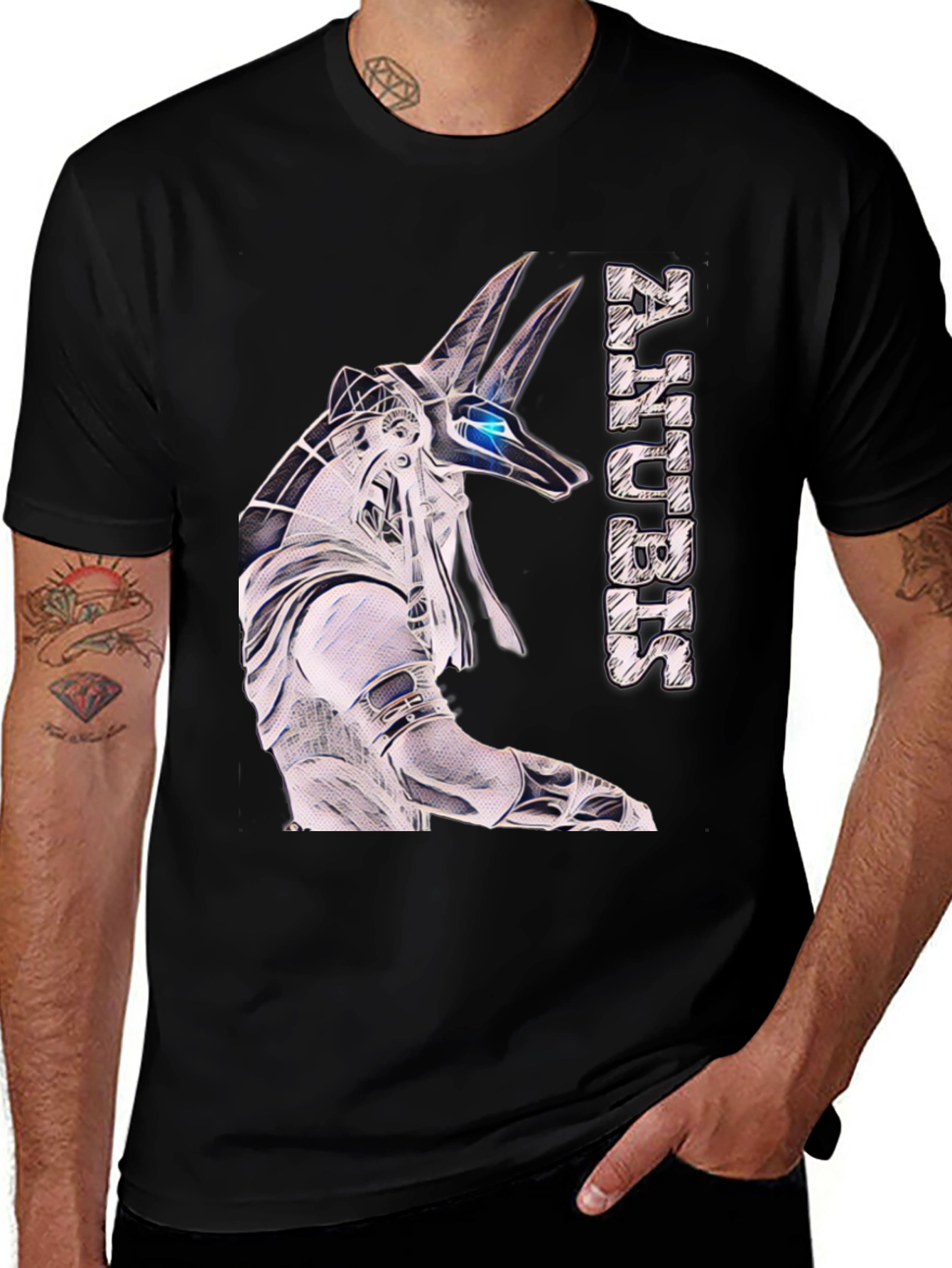 Anubis Graphic Tee - Egyptian God Style