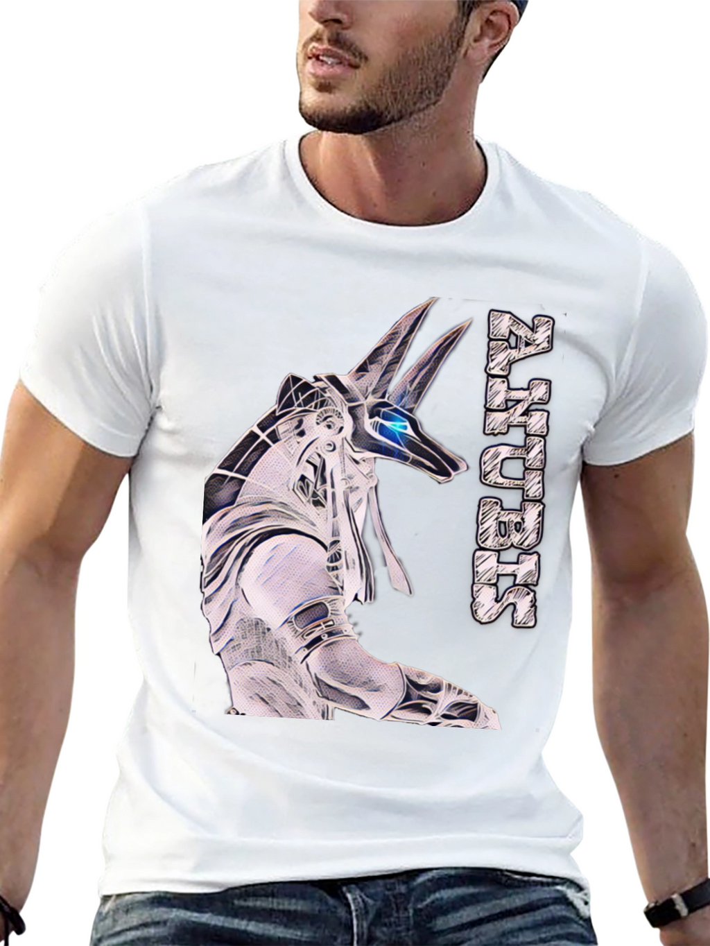 Anubis Graphic Tee - Egyptian God Style
