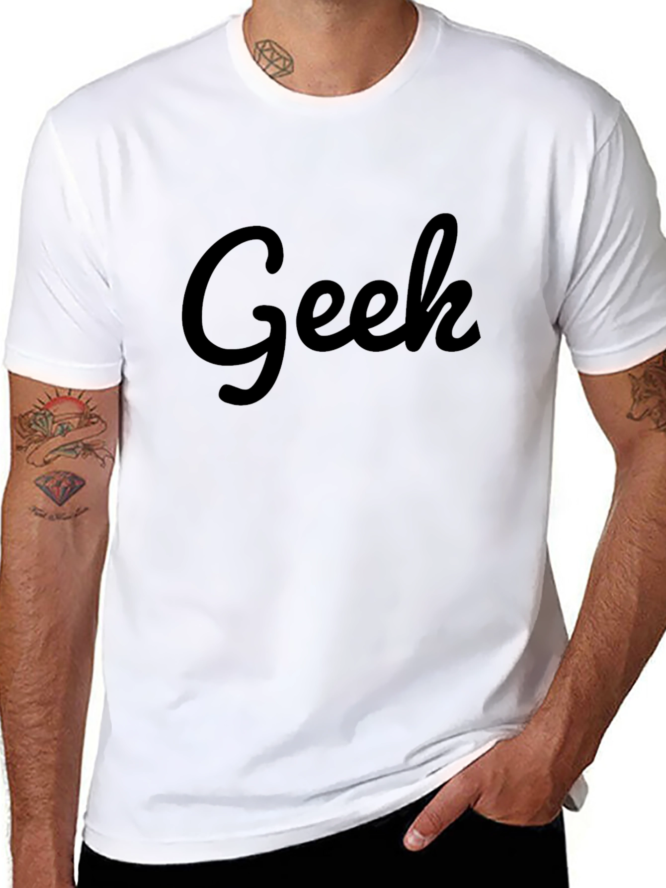 Geek T-Shirt - Casual Black Tee