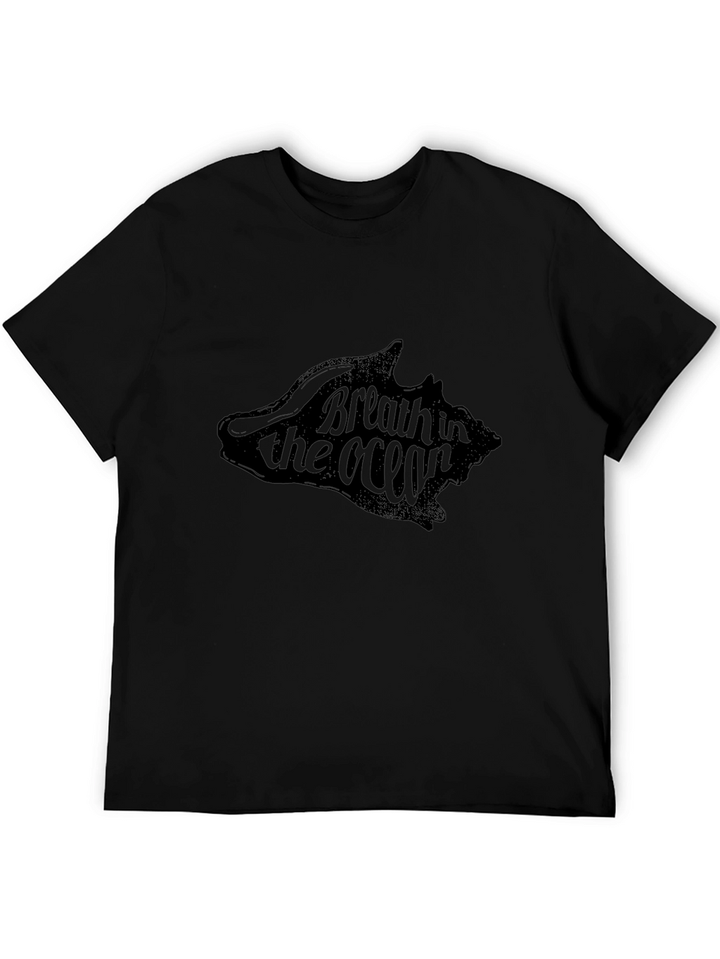 Breath in the Ocean Graphic Tee - Black