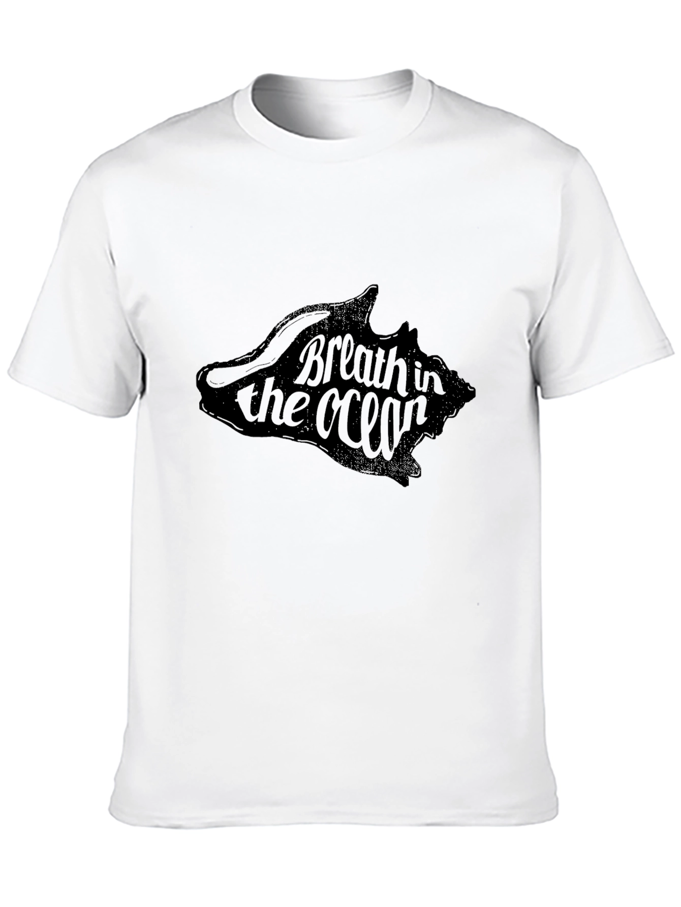 Breath in the Ocean Graphic Tee - Black