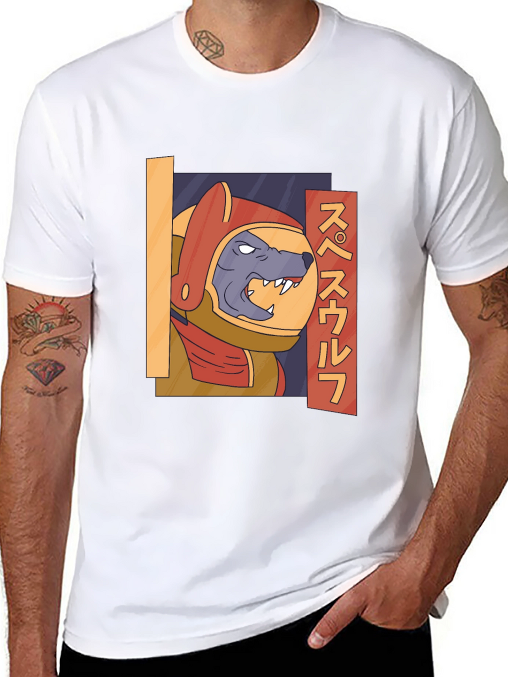 Space Wolf Graphic T-Shirt - Unique Design
