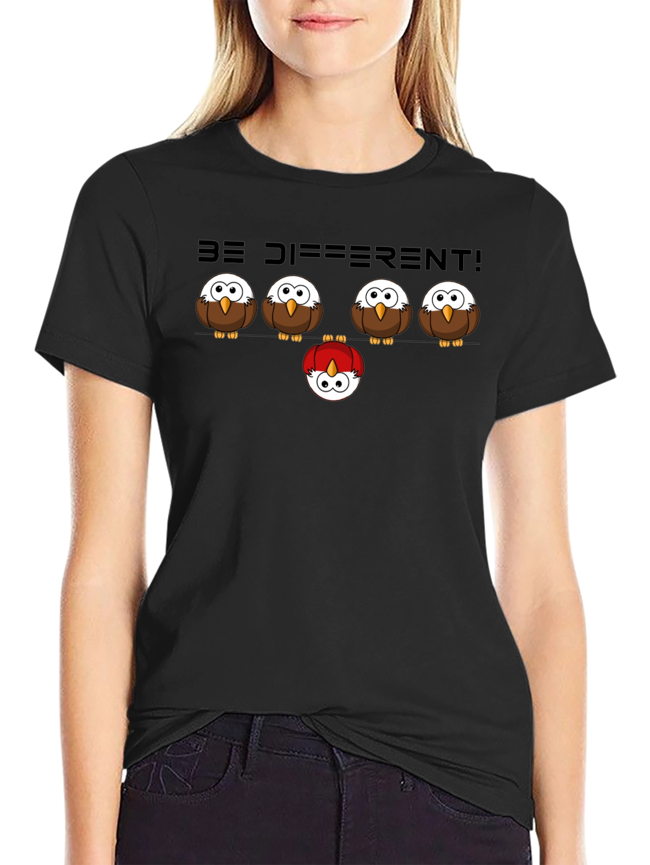Be Different Owl Graphic T-Shirt