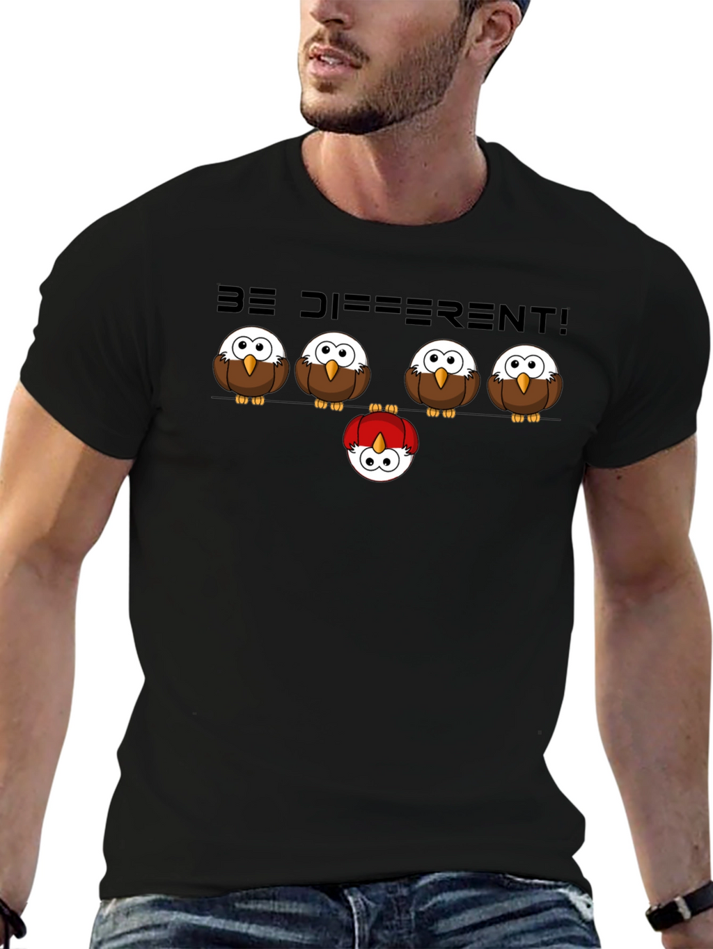 Be Different Owl Graphic T-Shirt