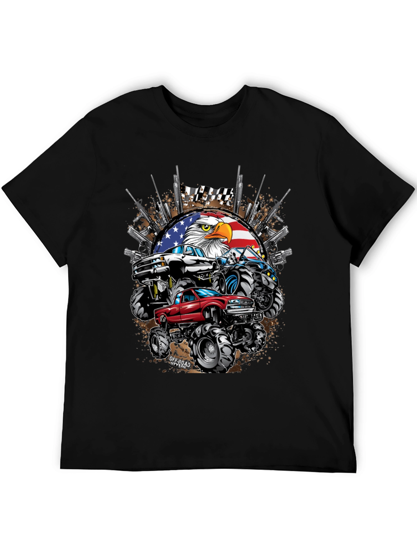 Patriotic Monster Truck Graphic Tee - American Pride