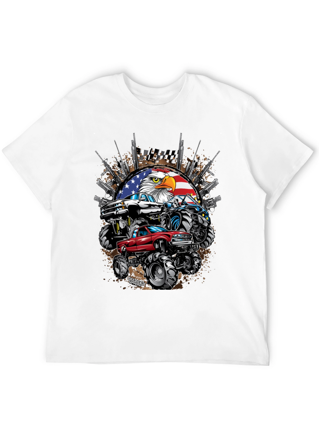 Patriotic Monster Truck Graphic Tee - American Pride
