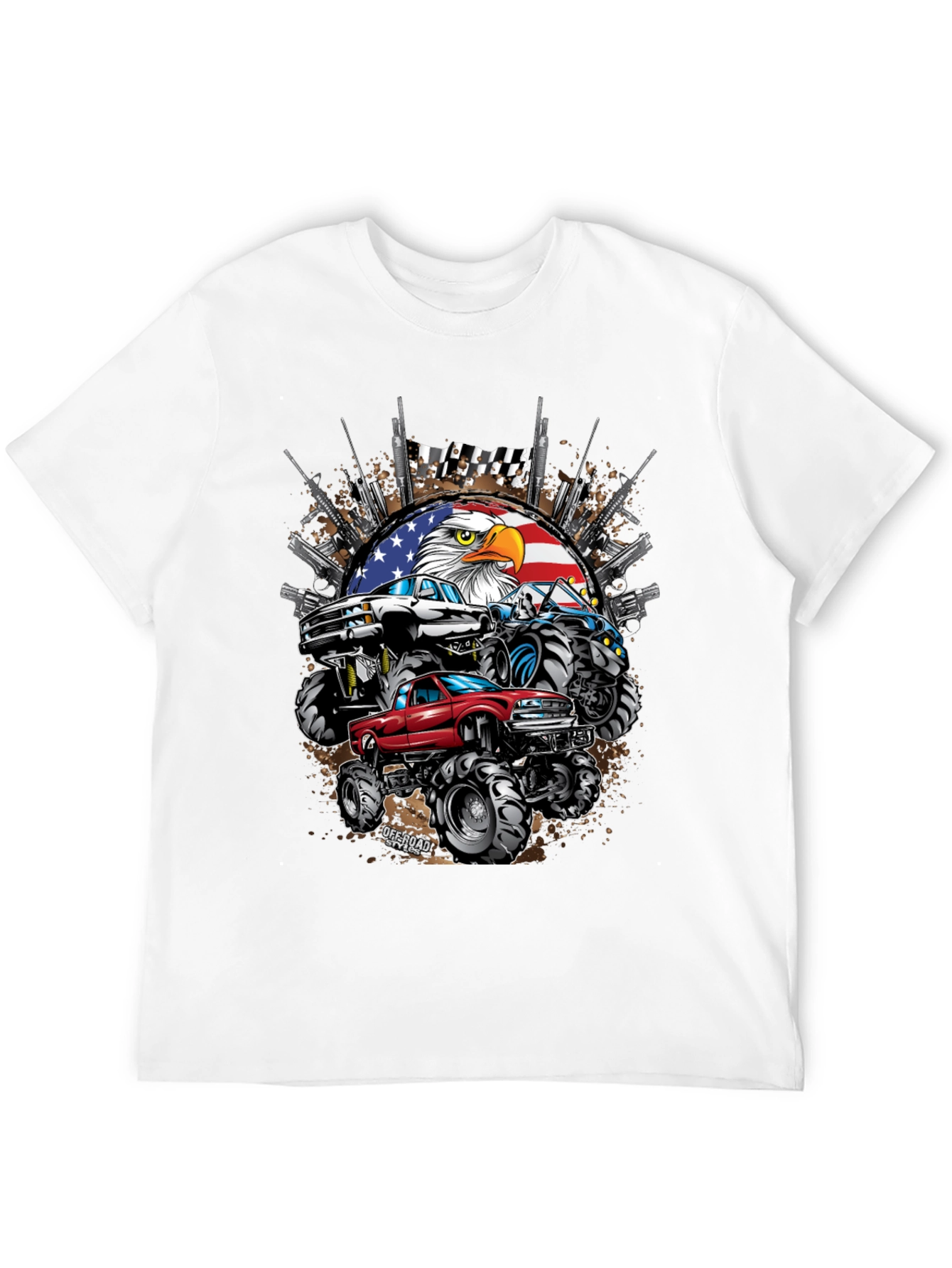 Patriotic Monster Truck Graphic Tee - American Pride