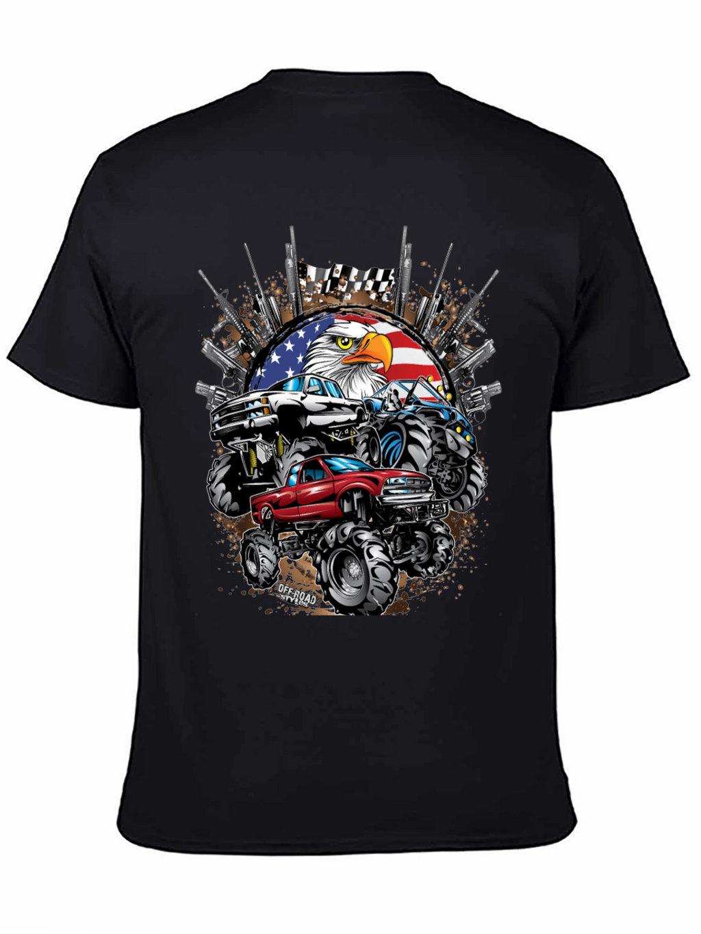 Patriotic Monster Truck Graphic Tee - American Pride