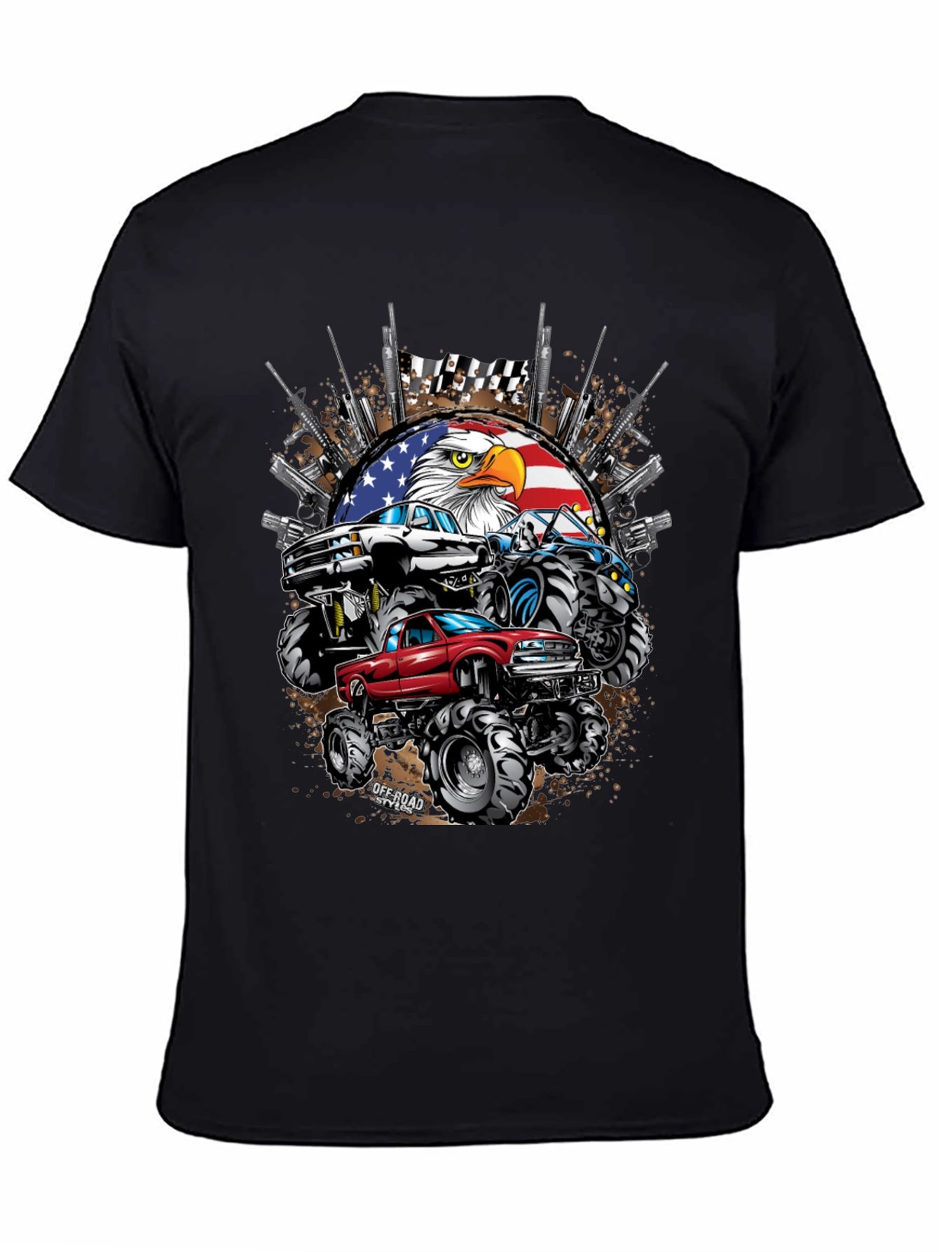 Patriotic Monster Truck Graphic Tee - American Pride