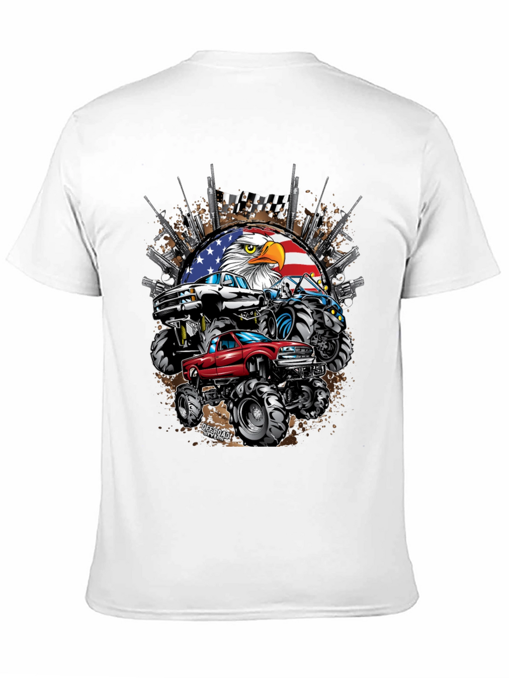 Patriotic Monster Truck Graphic Tee - American Pride