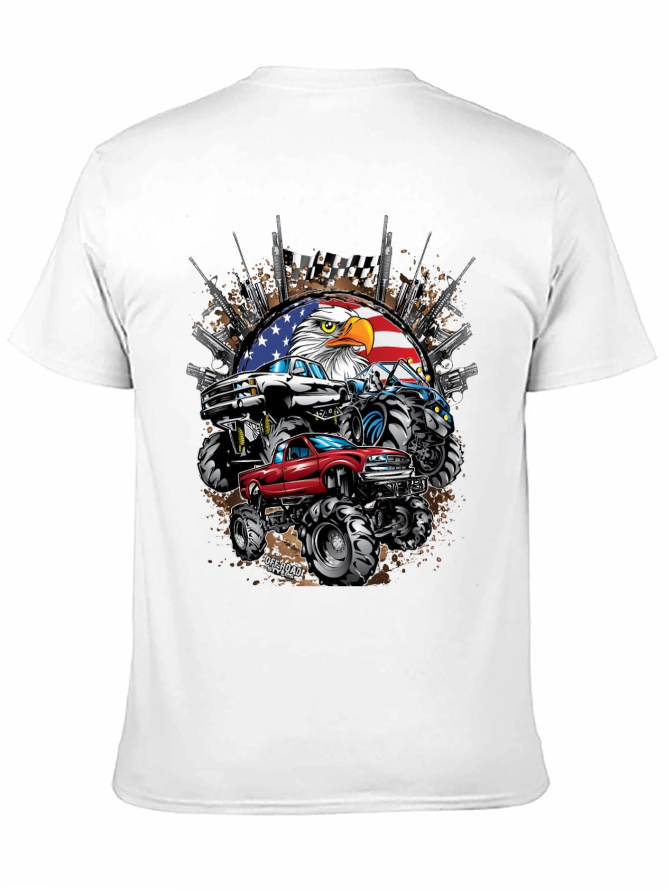 Patriotic Monster Truck Graphic Tee - American Pride