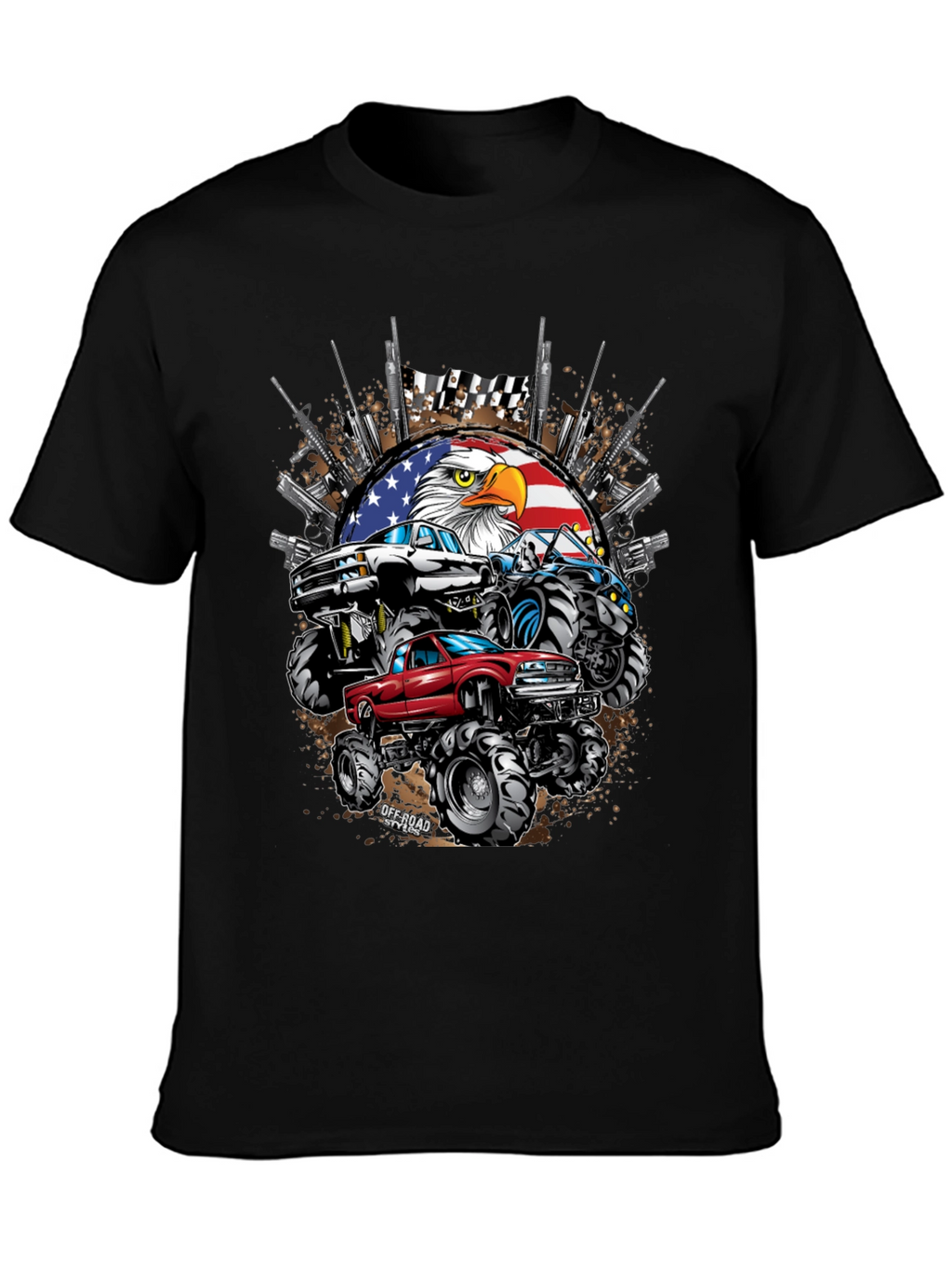 Patriotic Monster Truck Graphic Tee - American Pride