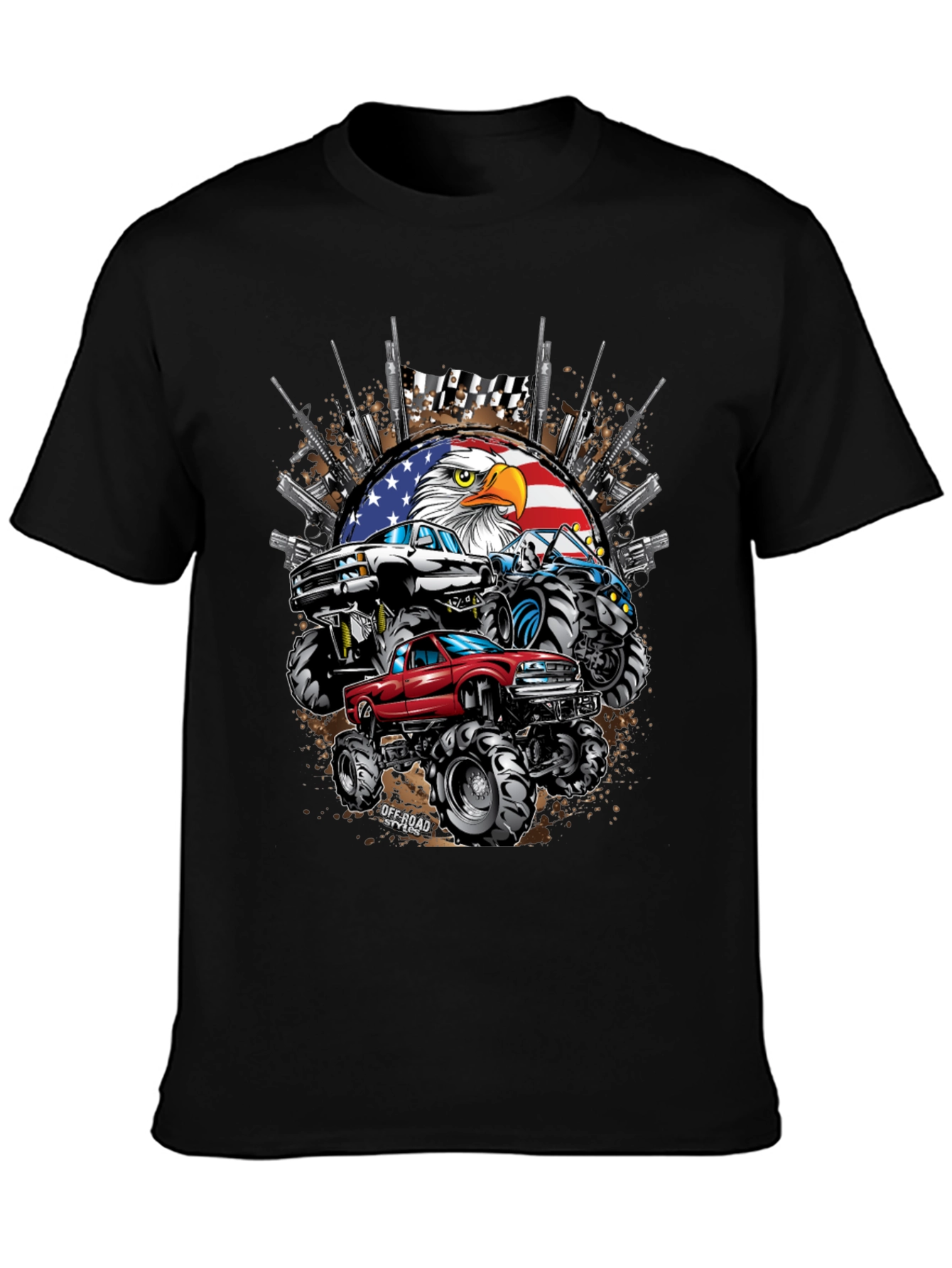 Patriotic Monster Truck Graphic Tee - American Pride