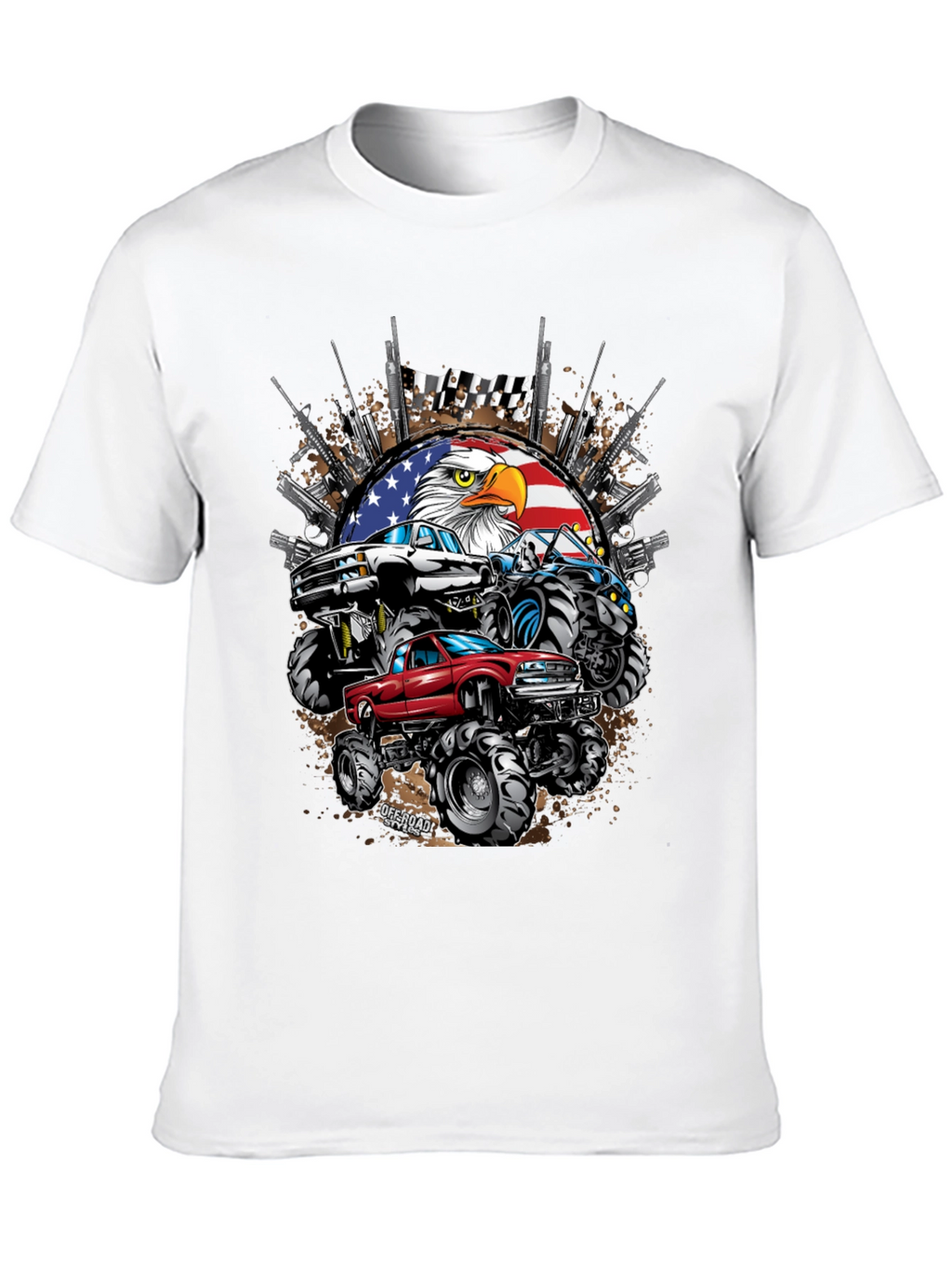 Patriotic Monster Truck Graphic Tee - American Pride