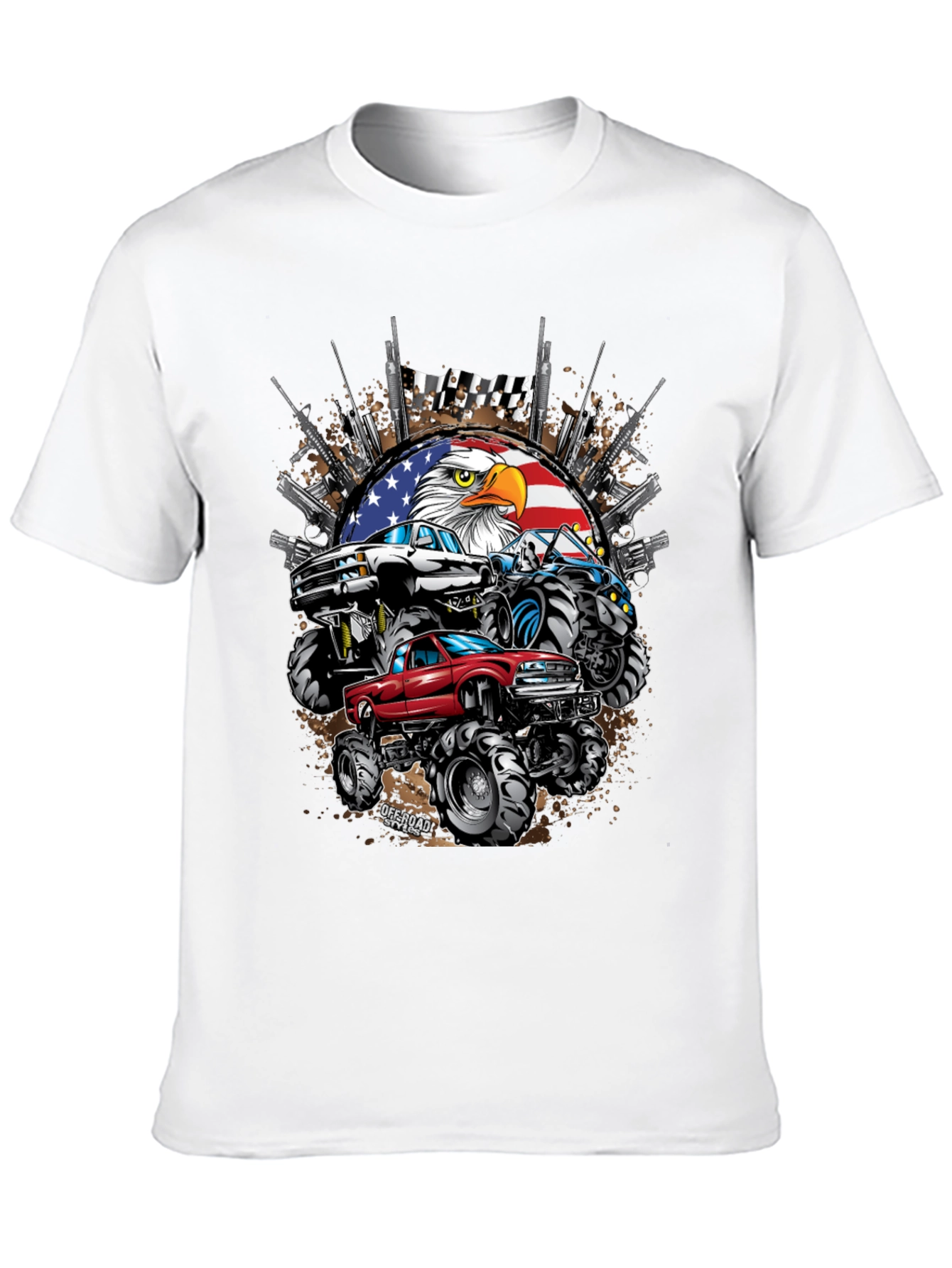 Patriotic Monster Truck Graphic Tee - American Pride