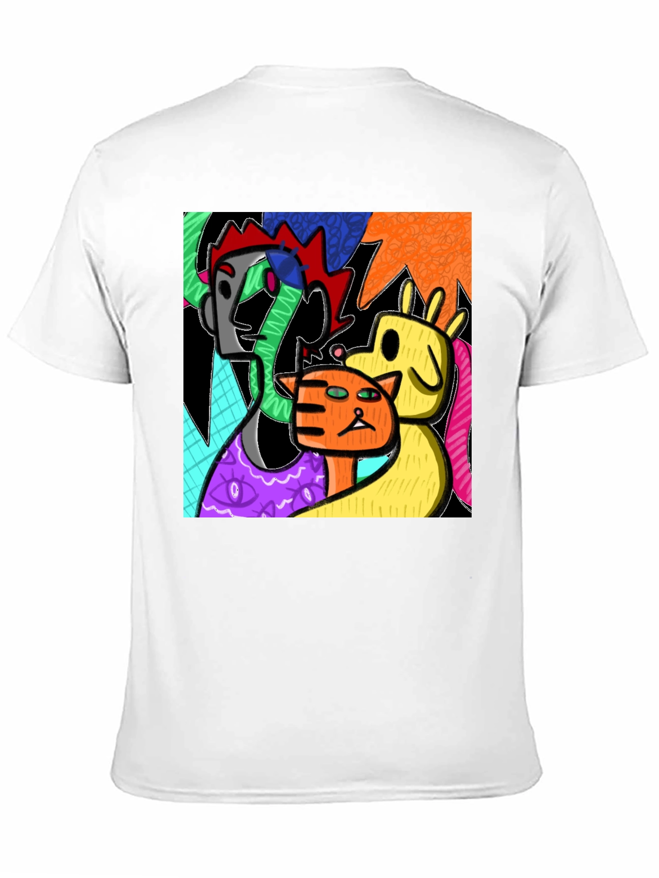 Abstract Art Graphic Print Crew Neck T-Shirt