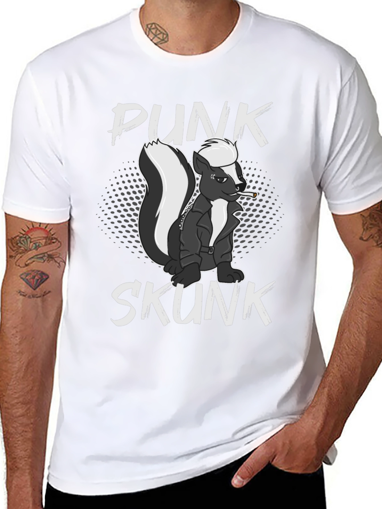 Punk Skunk Graphic Tee - Black T-Shirt