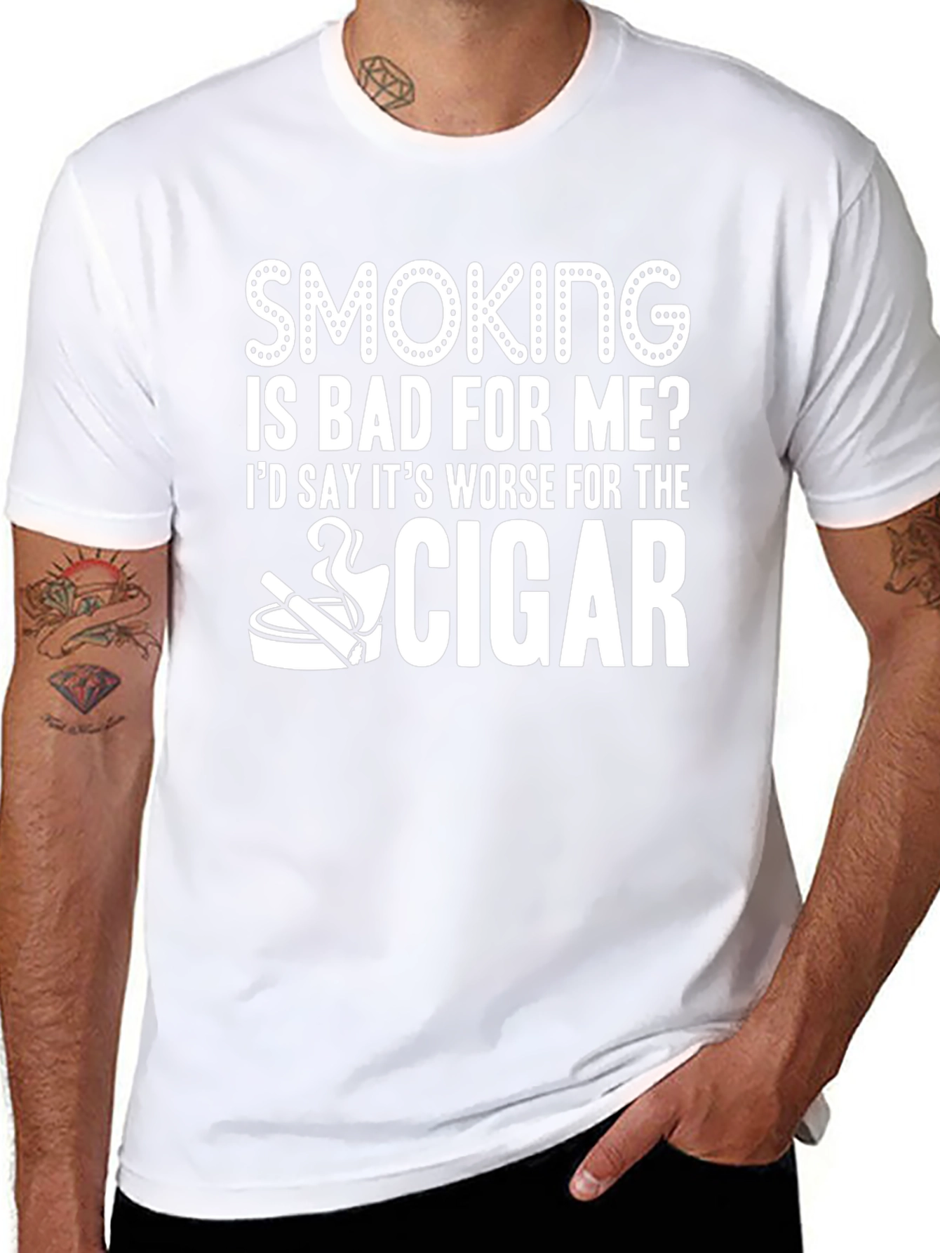 Smoking Is Bad For Me? Cigar Graphic T-Shirt