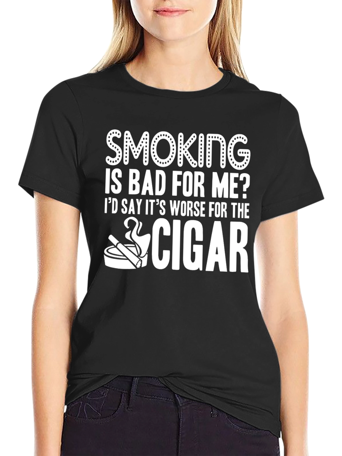 Smoking Is Bad For Me? Cigar Graphic T-Shirt