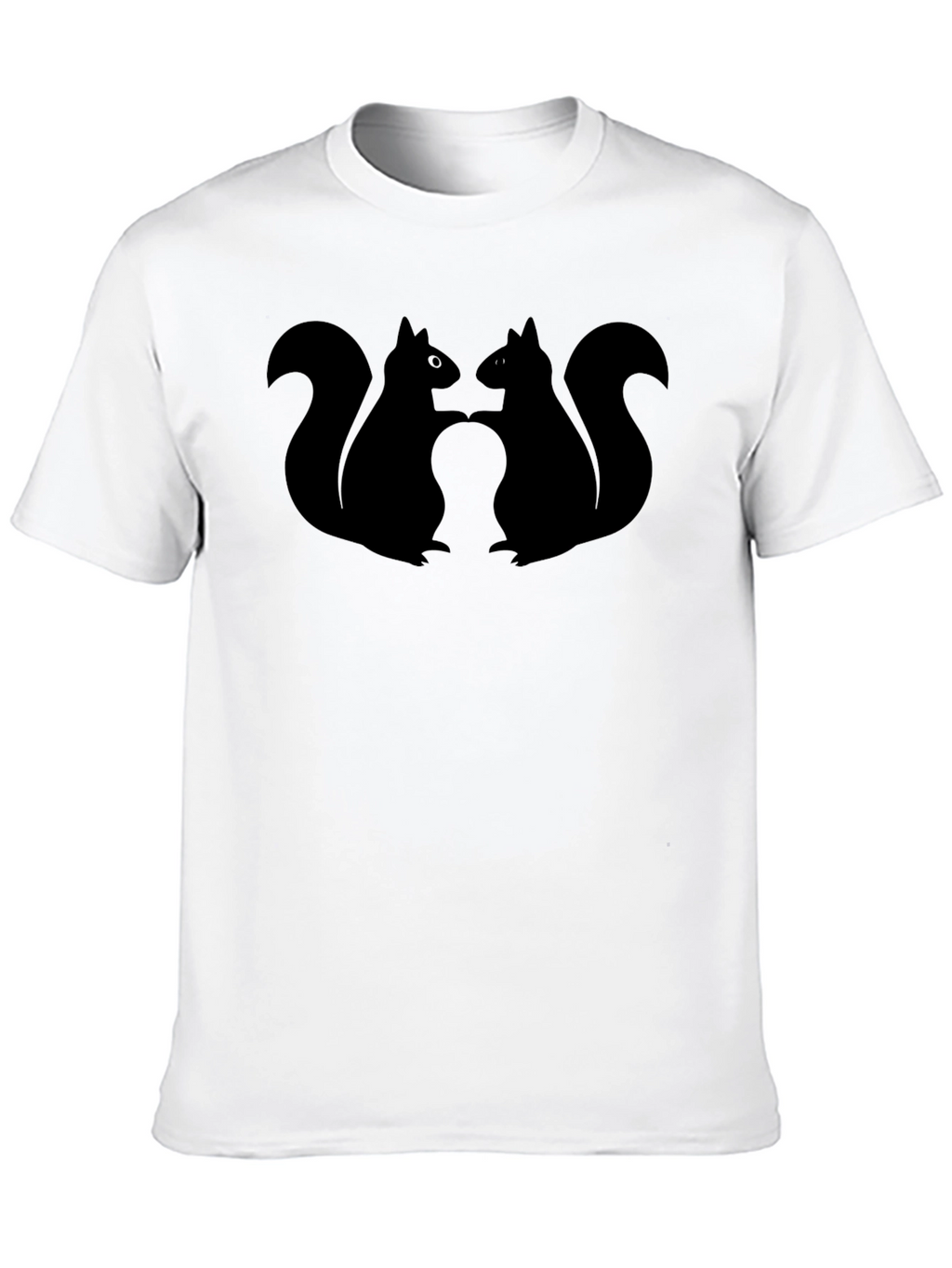 Squirrel Silhouette Graphic Tee - Black