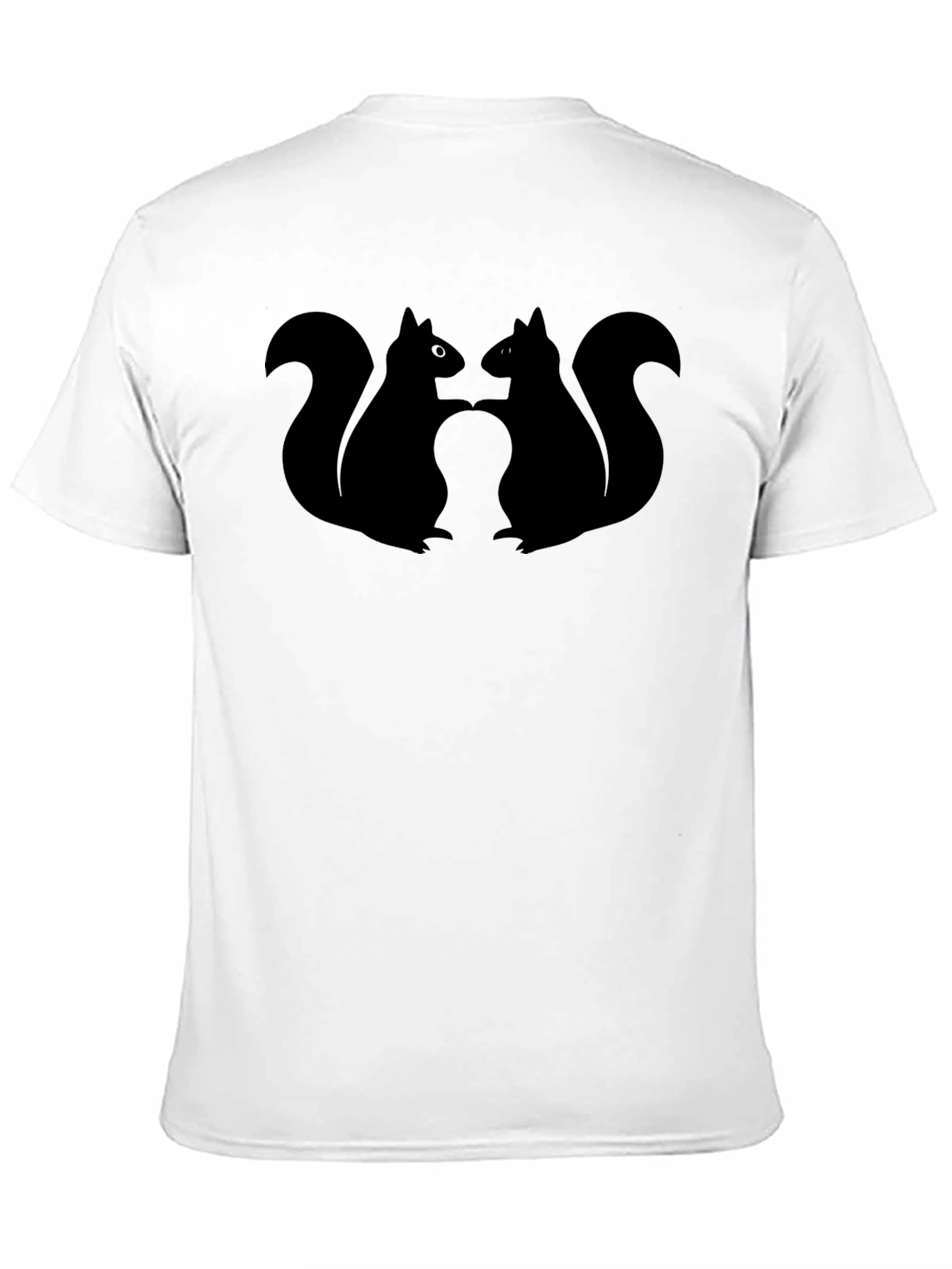 Squirrel Silhouette Graphic Tee - Black