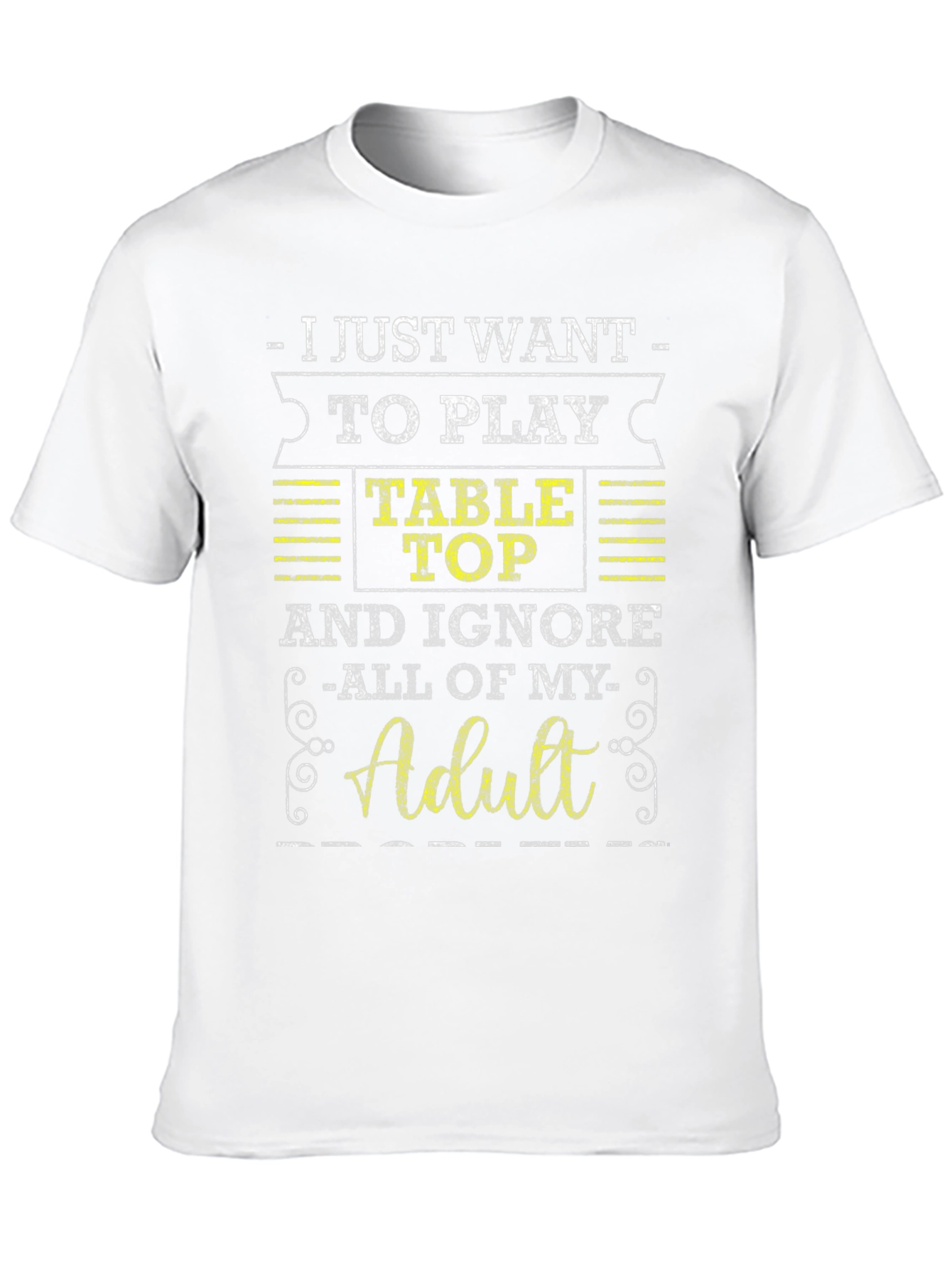Table Top Gaming Adulting Black T-Shirt
