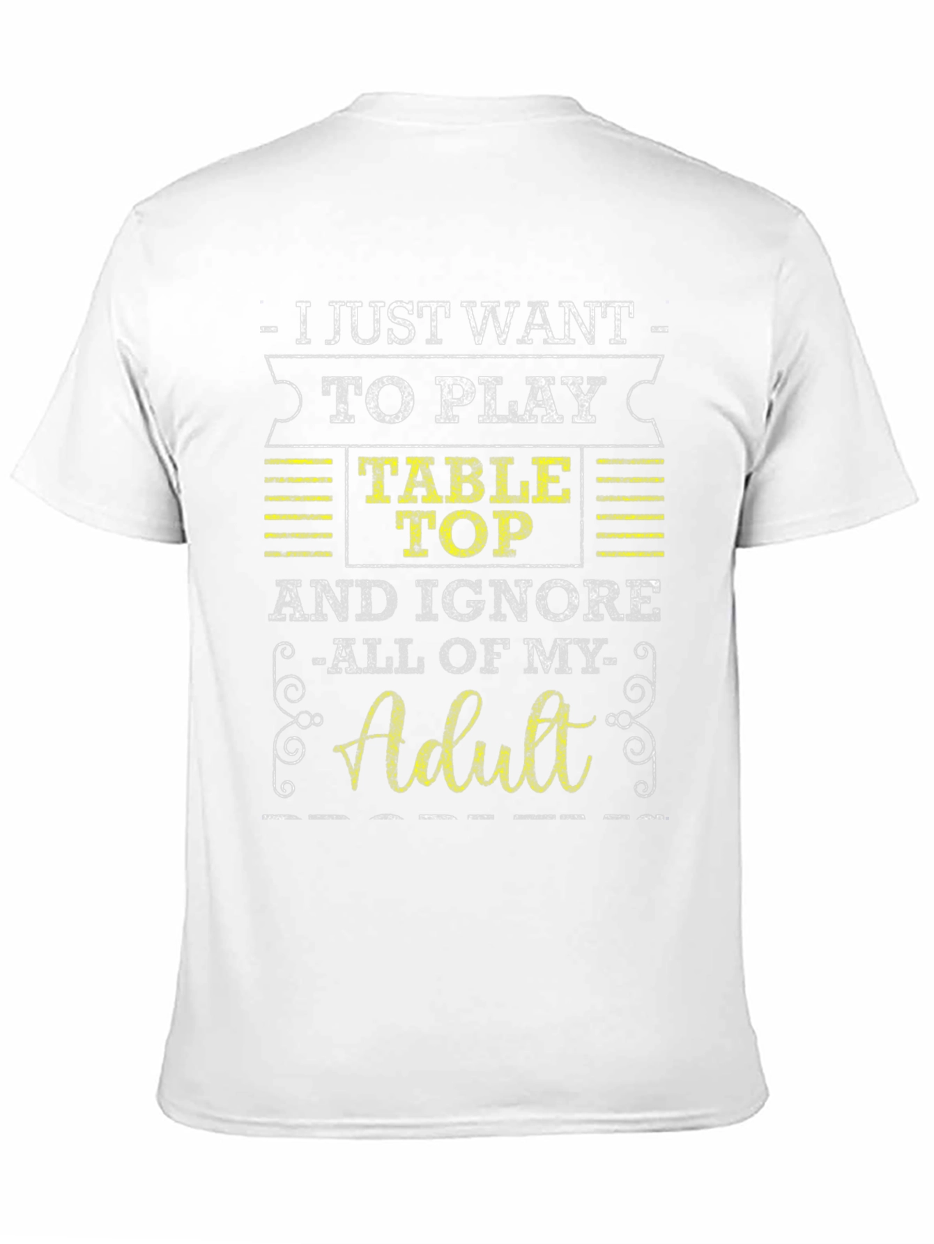 Table Top Gaming Adulting Black T-Shirt