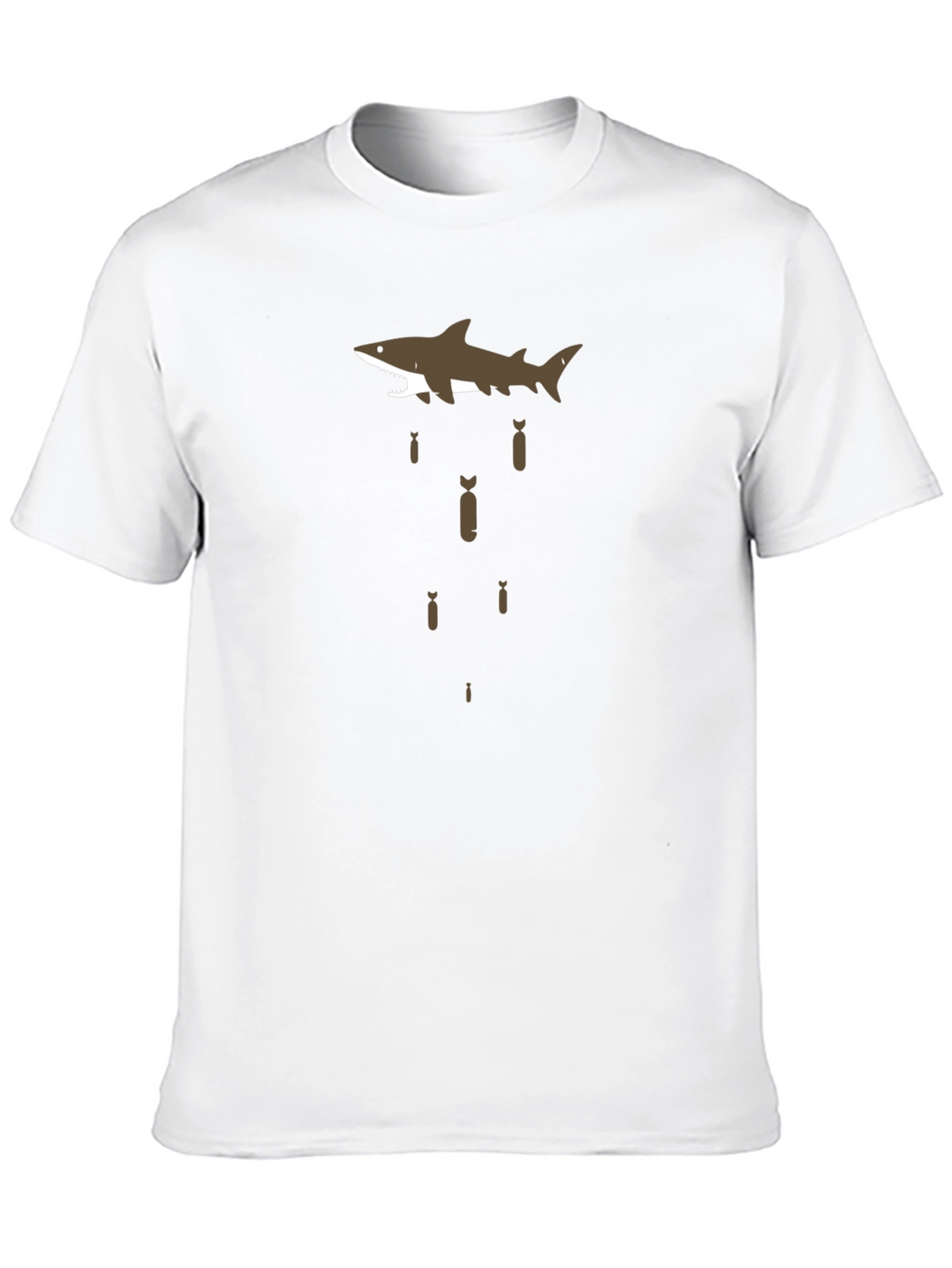 Shark Bombing Graphic Tee - Black Cotton T-Shirt