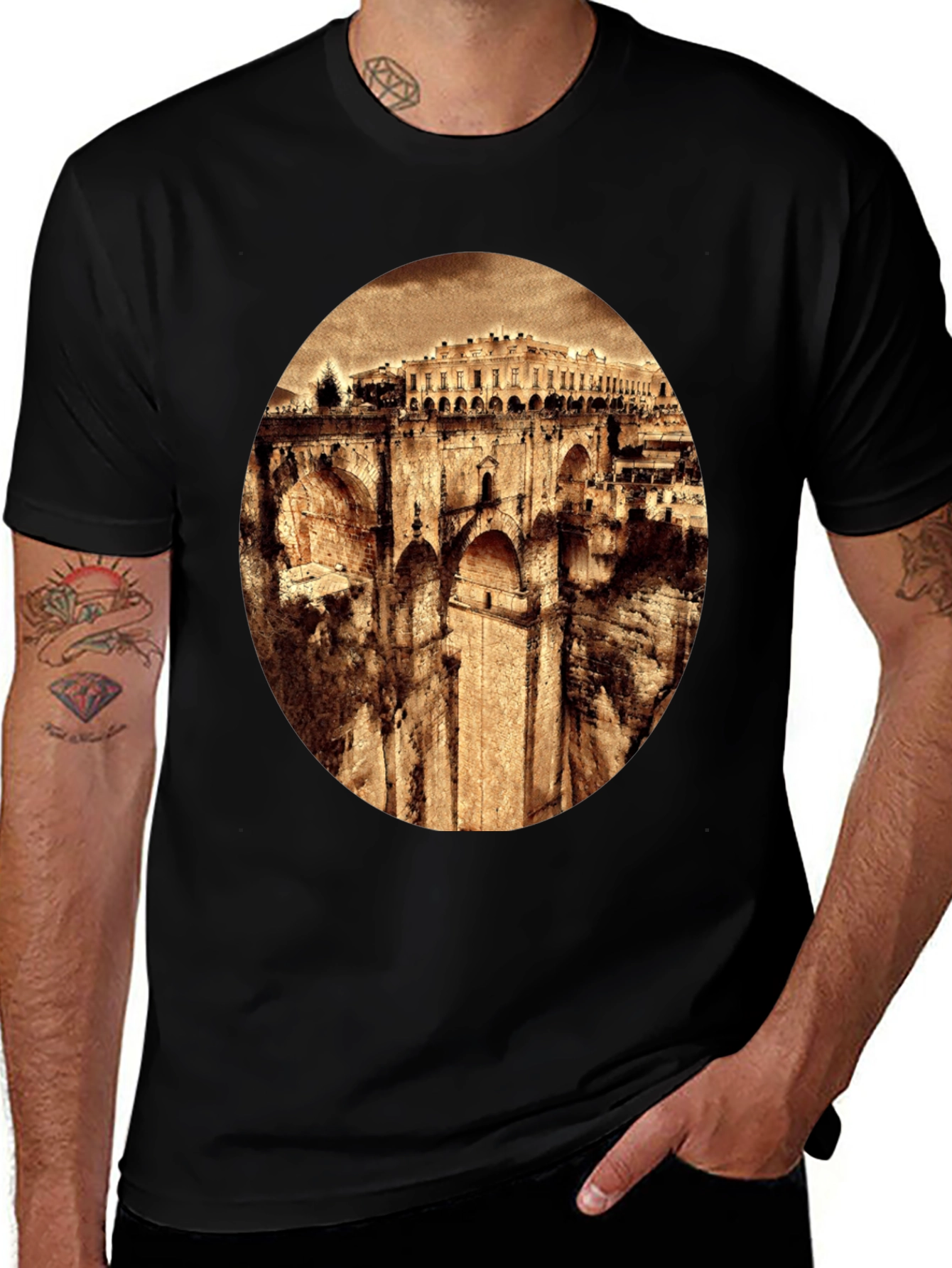 Vintage Bridge Graphic T-Shirt