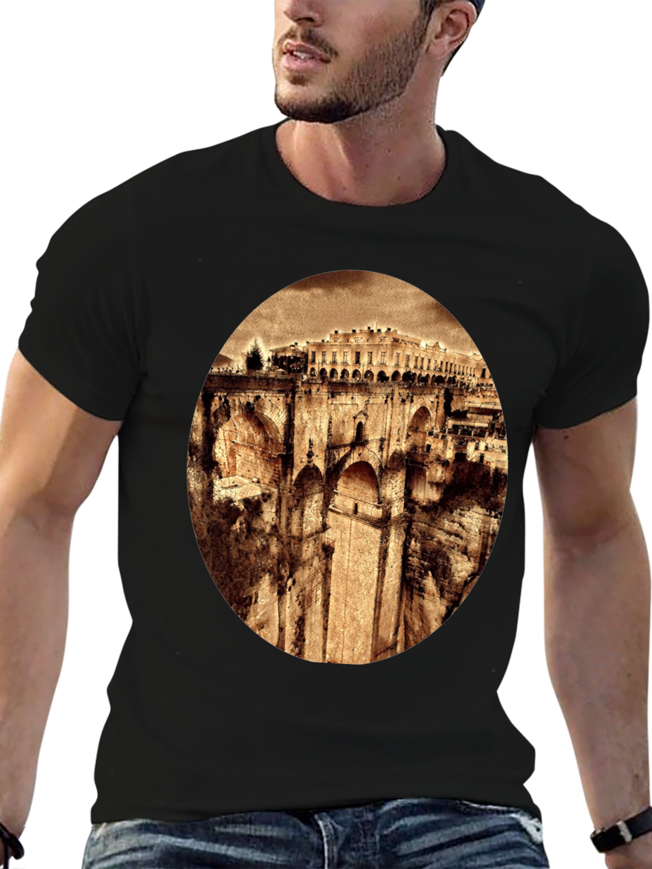 Vintage Bridge Graphic T-Shirt