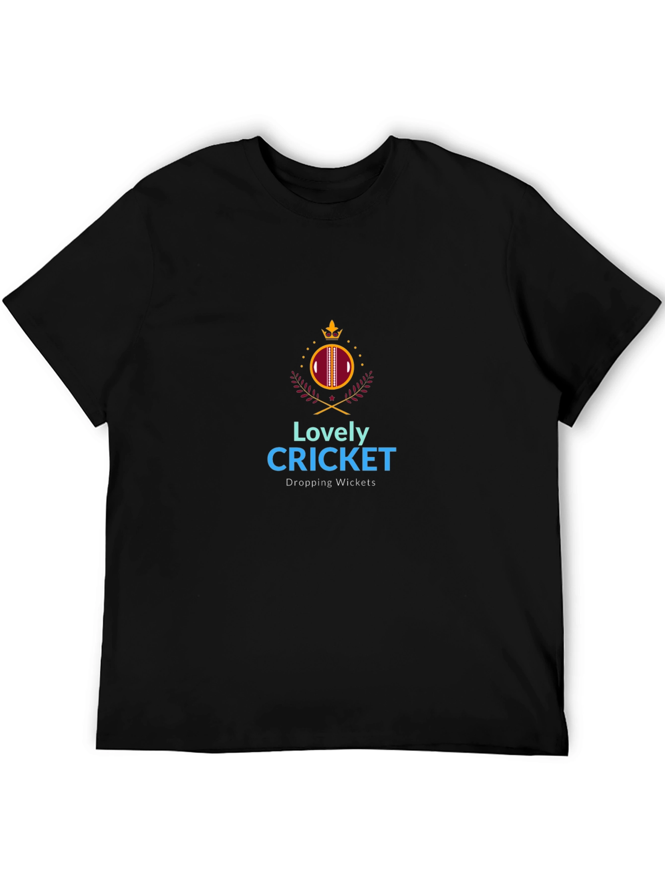 Lovely Cricket Graphic T-Shirt - Dropping Wickets