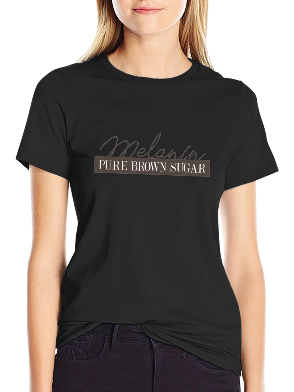 Melanin Pure Brown Sugar Black T-Shirt