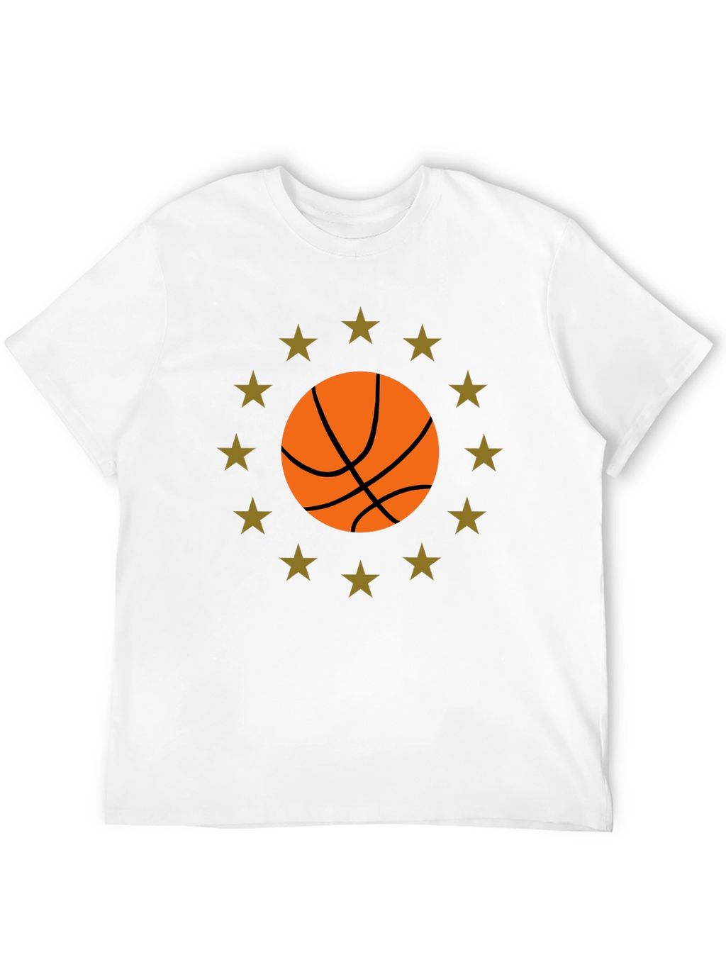 Basketball Star Graphic Black T-Shirt