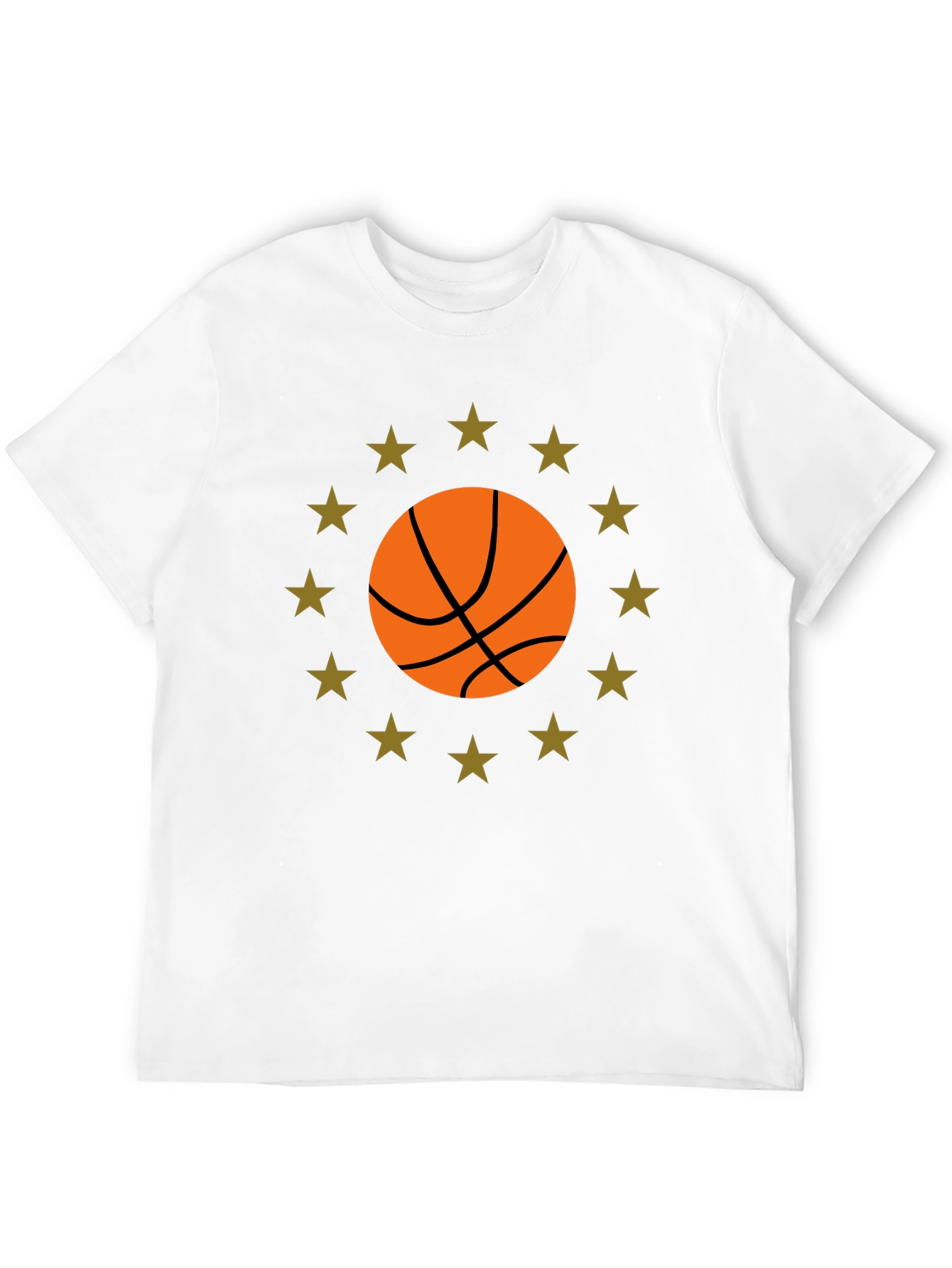 Basketball Star Graphic Black T-Shirt
